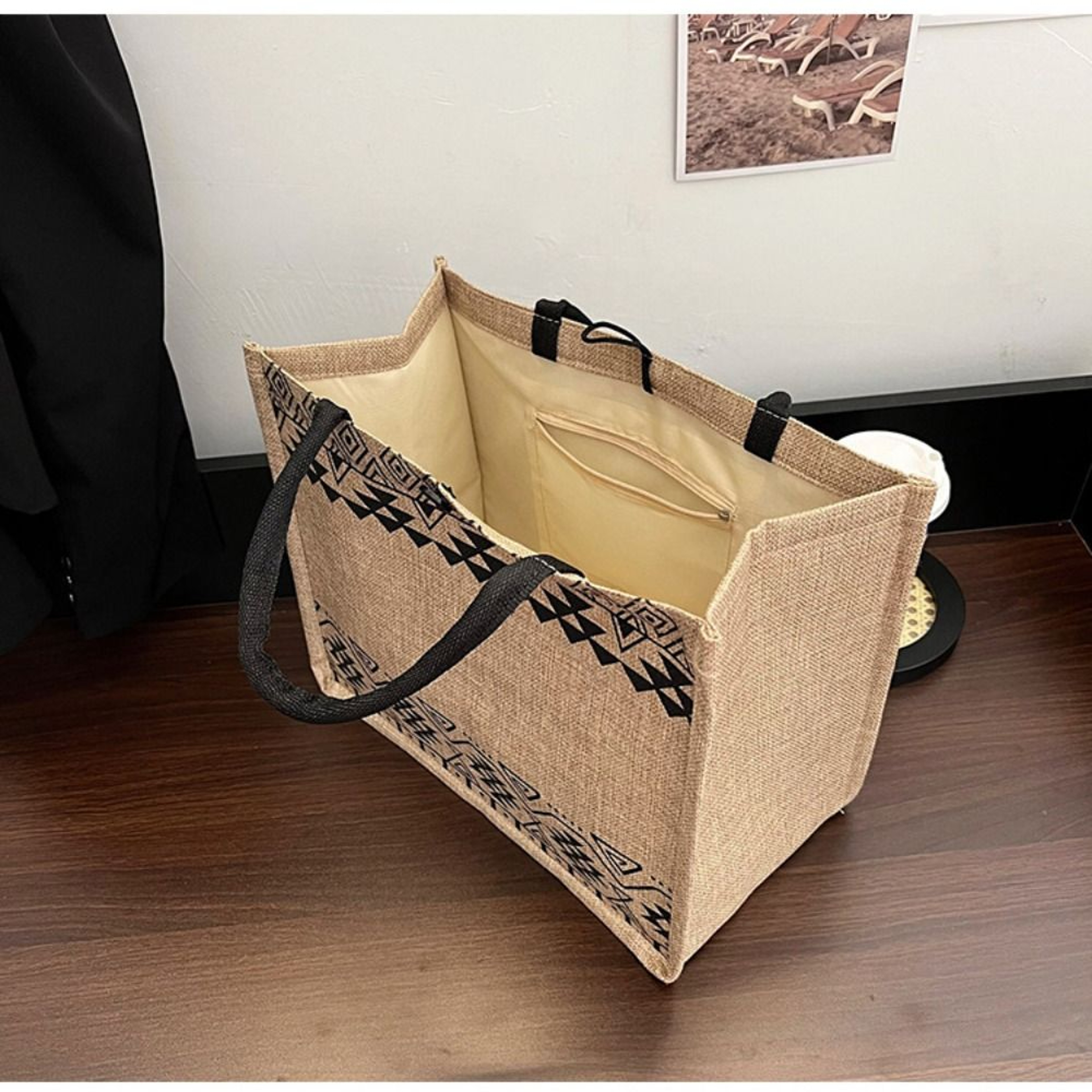 Vintage Tote Bag, Casual Lady Shoulder Eco Canvas Bag, National Style Women Recycle Handbag – view 2
