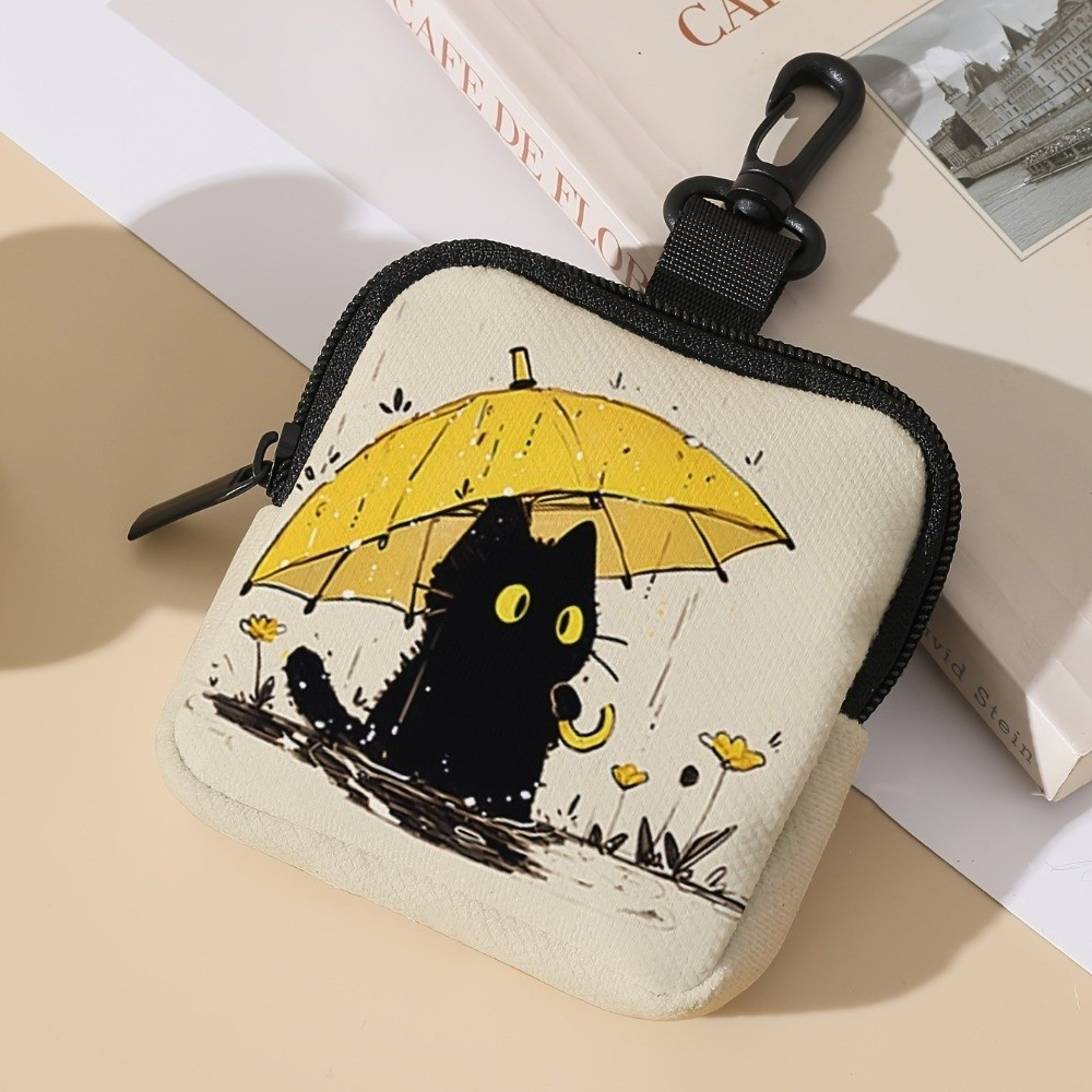 Mini Coin Purse, Cat Print Lightweight Waterproof Earphone Bag, Multiple Styles Artificial Leather Wallet, Friends Gift – view 1