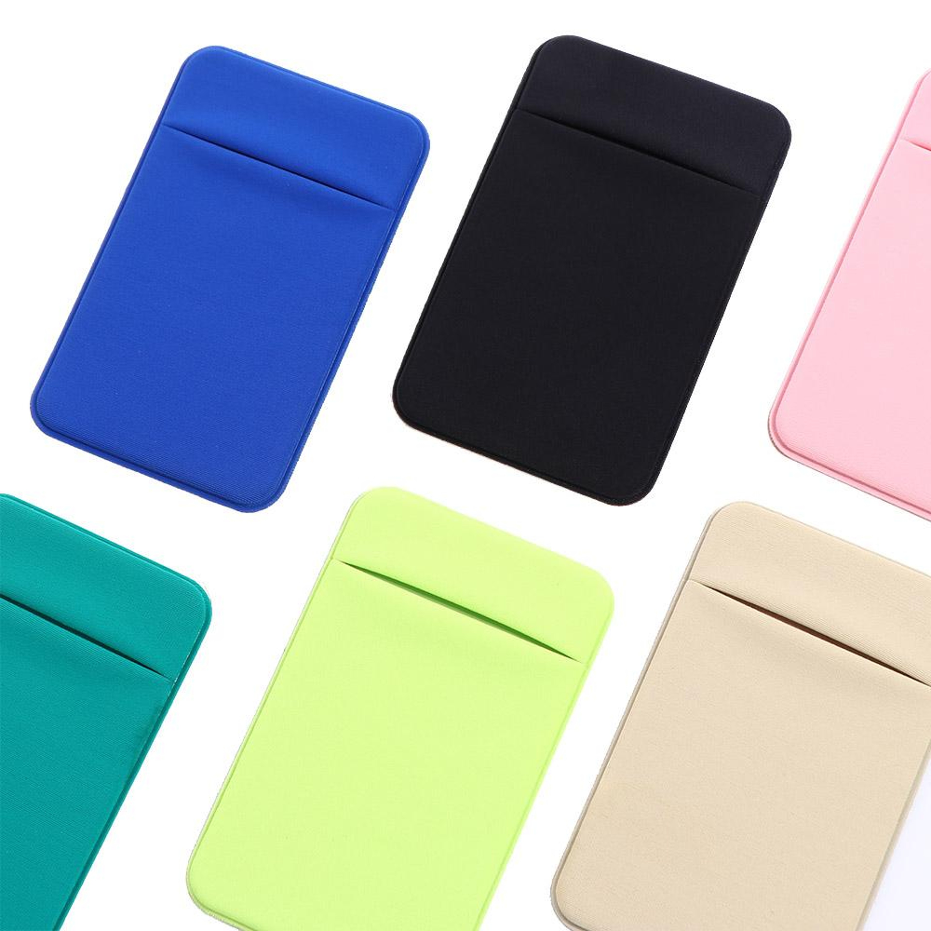 Fashion Elastic Cell Phone Card Holder, Mobile Phone Wallet Case, Credit ID Card Holder Adhesive Sticker Pocket – view 1