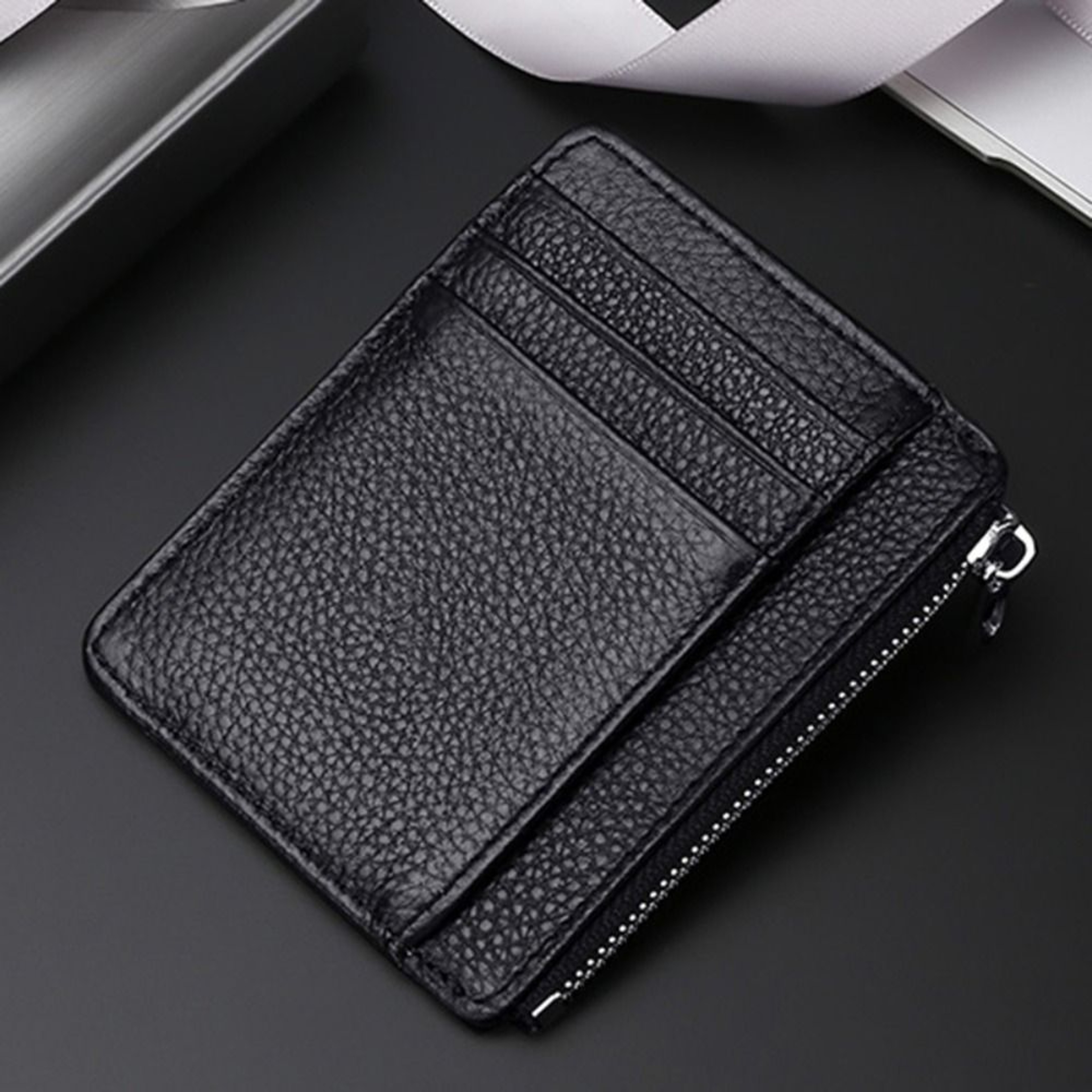 Ultra Thin Card Holder for Men and Women, Genuine Leather Multi-Card Slot Case, Simple ID Packagehouse – view 4