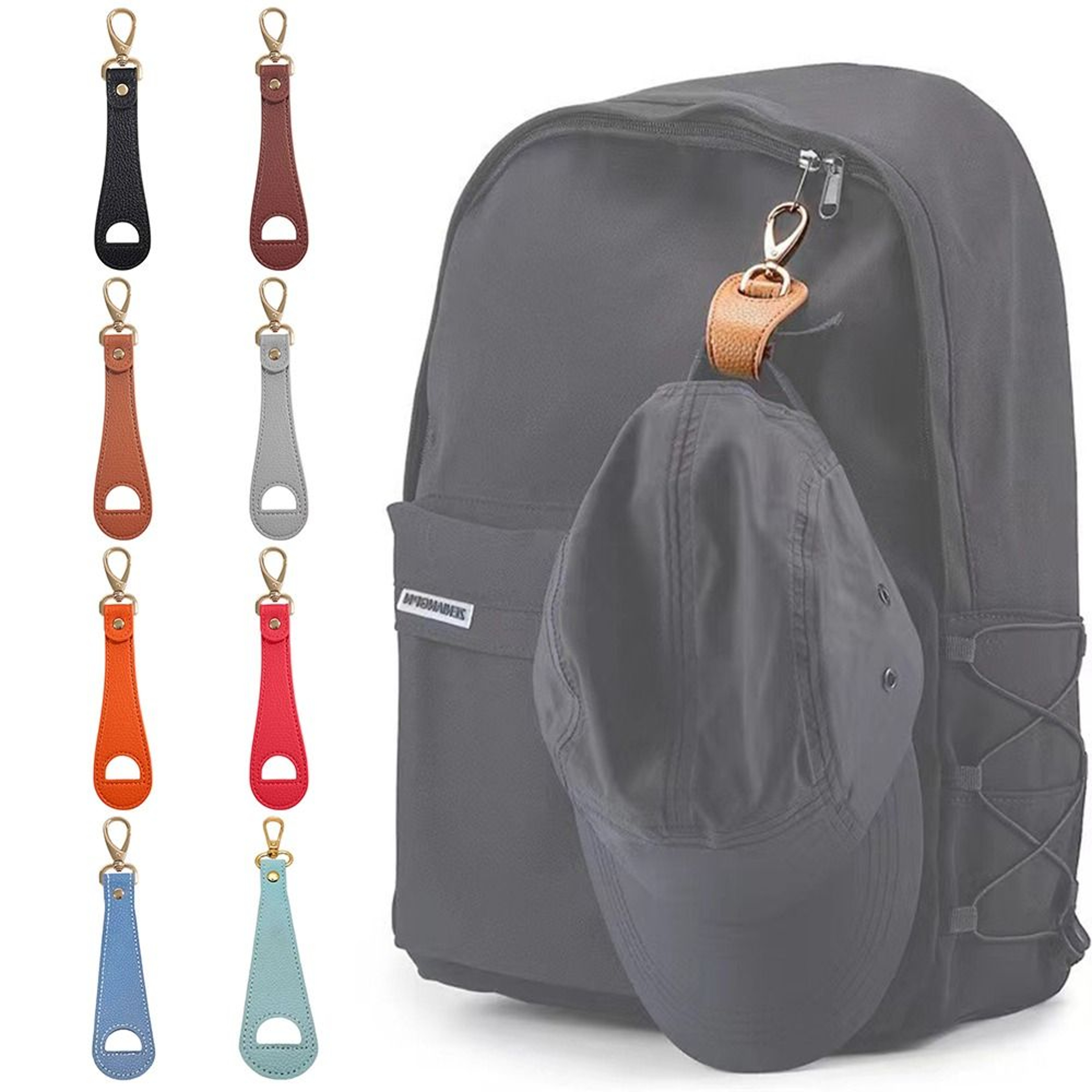 PU Leather Hat Clip, Hands Free Storage Clip, Outdoor Travel Hook, Hat Holder Buckle, Handbag Accessories – view 1