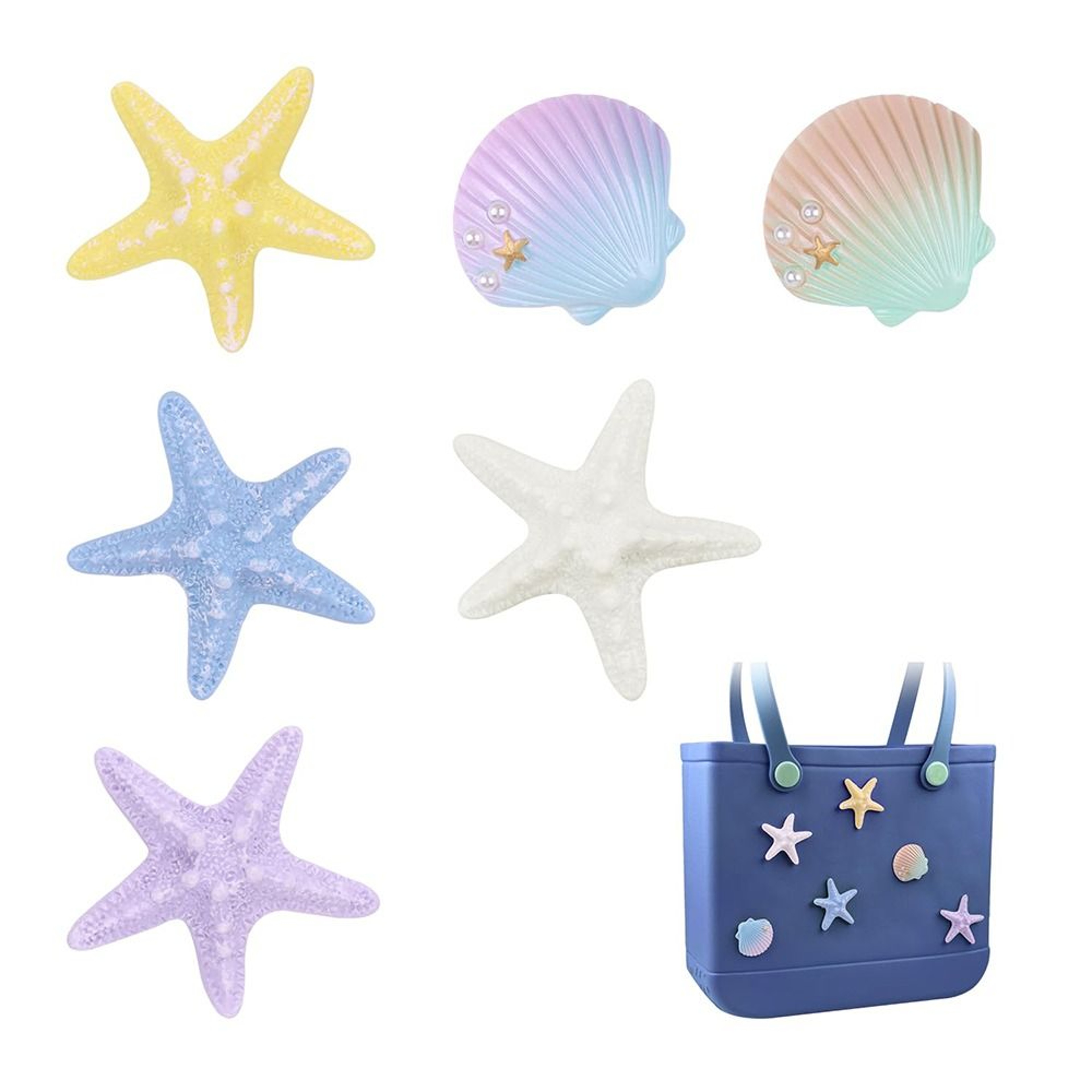 DIY Charms for Bag Accessories, Handbag Starfish Shell Decoration for Beach Bags – view 8