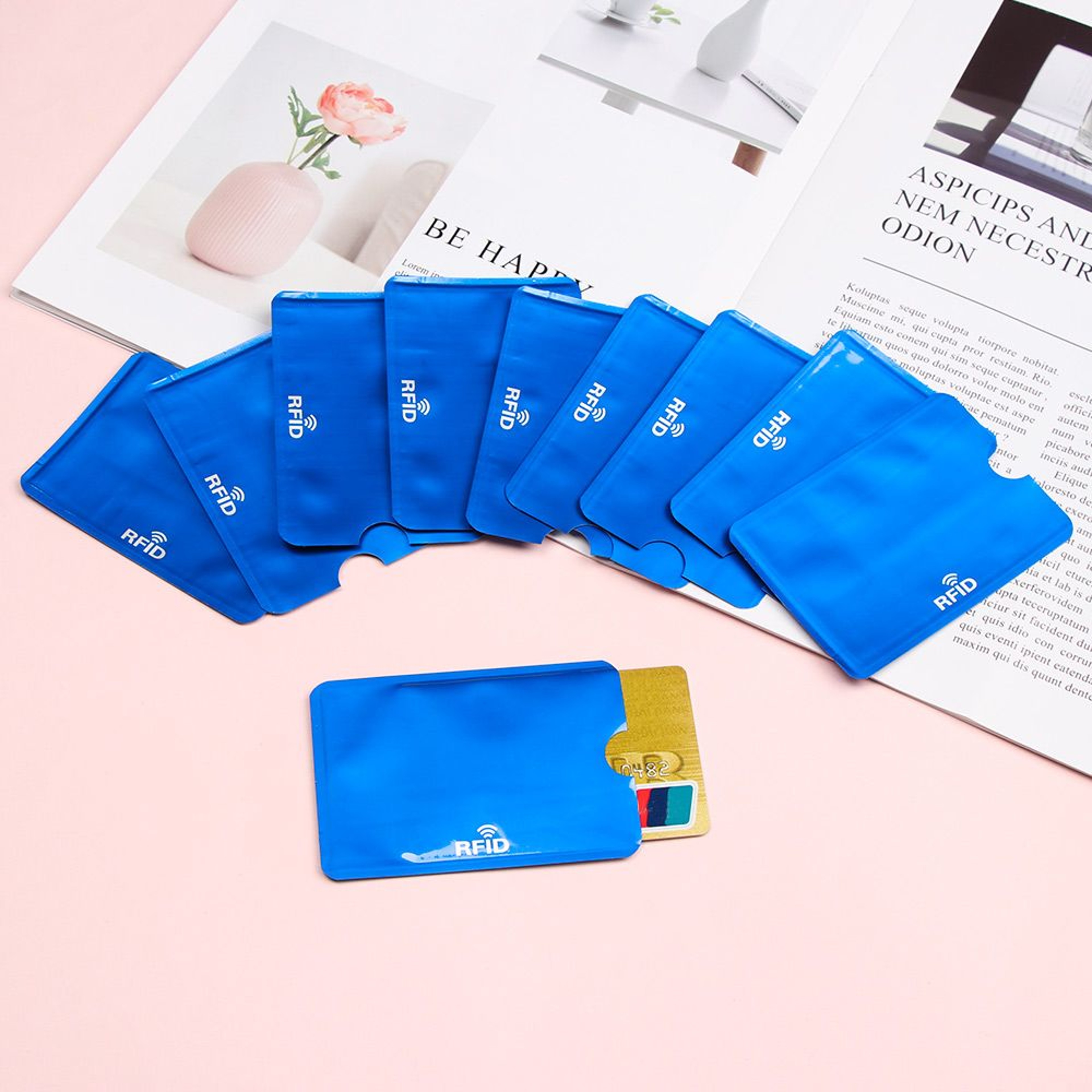 RFID Slim Credit Card Protector Anti Theft Blocking Bank Card Case Safety Skin Holder Sleeve 3