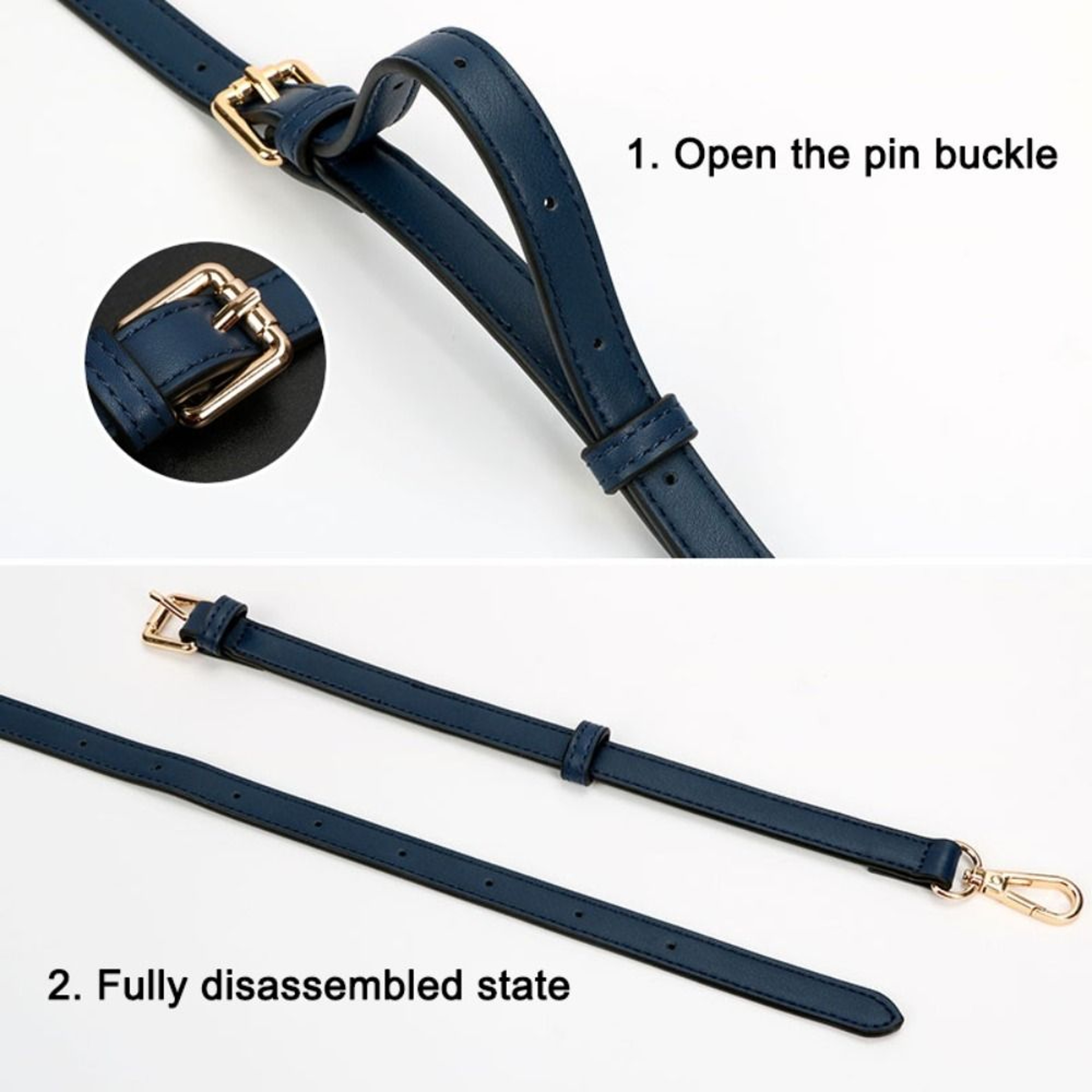 Genuine Leather Bag Strap, Handbag Crossbody Strap, Durable Belt Replacement Shoulder Strap – view 4