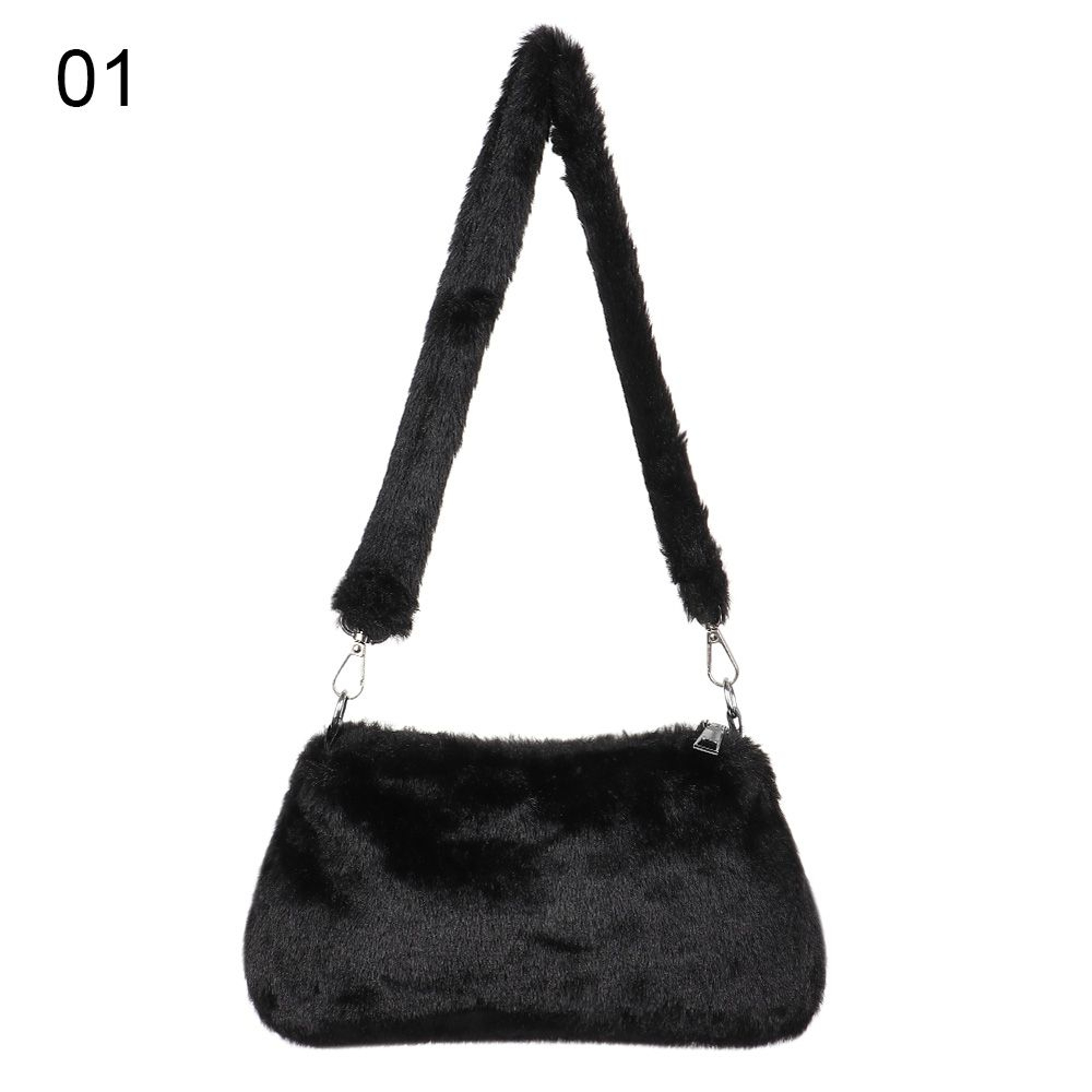 Autumn Winter Women's Shoulder Bag, Animal Print Leopard Plush, Messenger Crossbody Underarm Bag – view 7