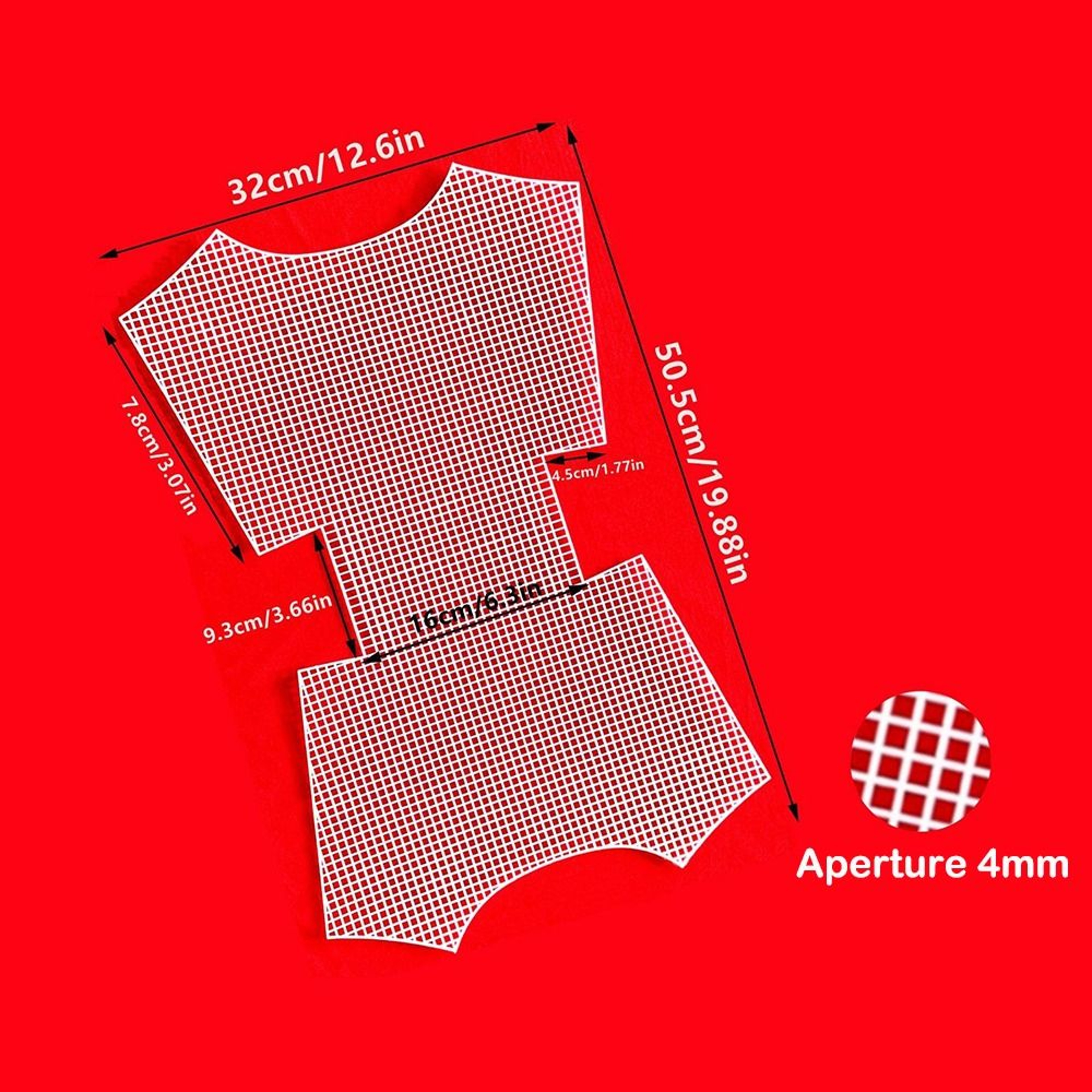 White Durable Plastic Mesh Canvas Bag Sheets, Plastic Net Cover for DIY Crafting Handbag Accessories – view 2