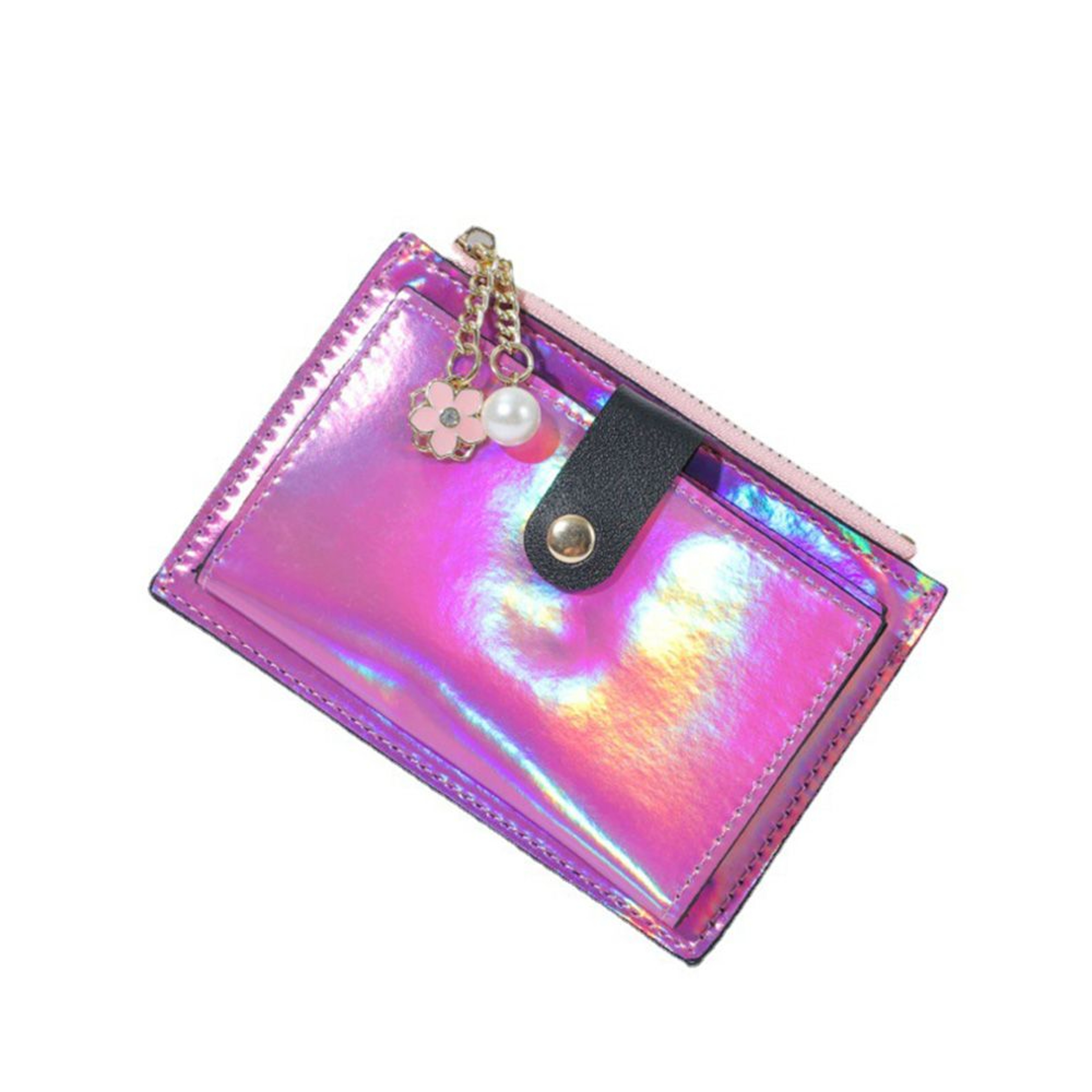 Laser Colorful Card Holder, Coin Purse, Women Fashion Short Wallet, PU Leather Zero Purse Wallet, Credit Card Holder Bag – view 3
