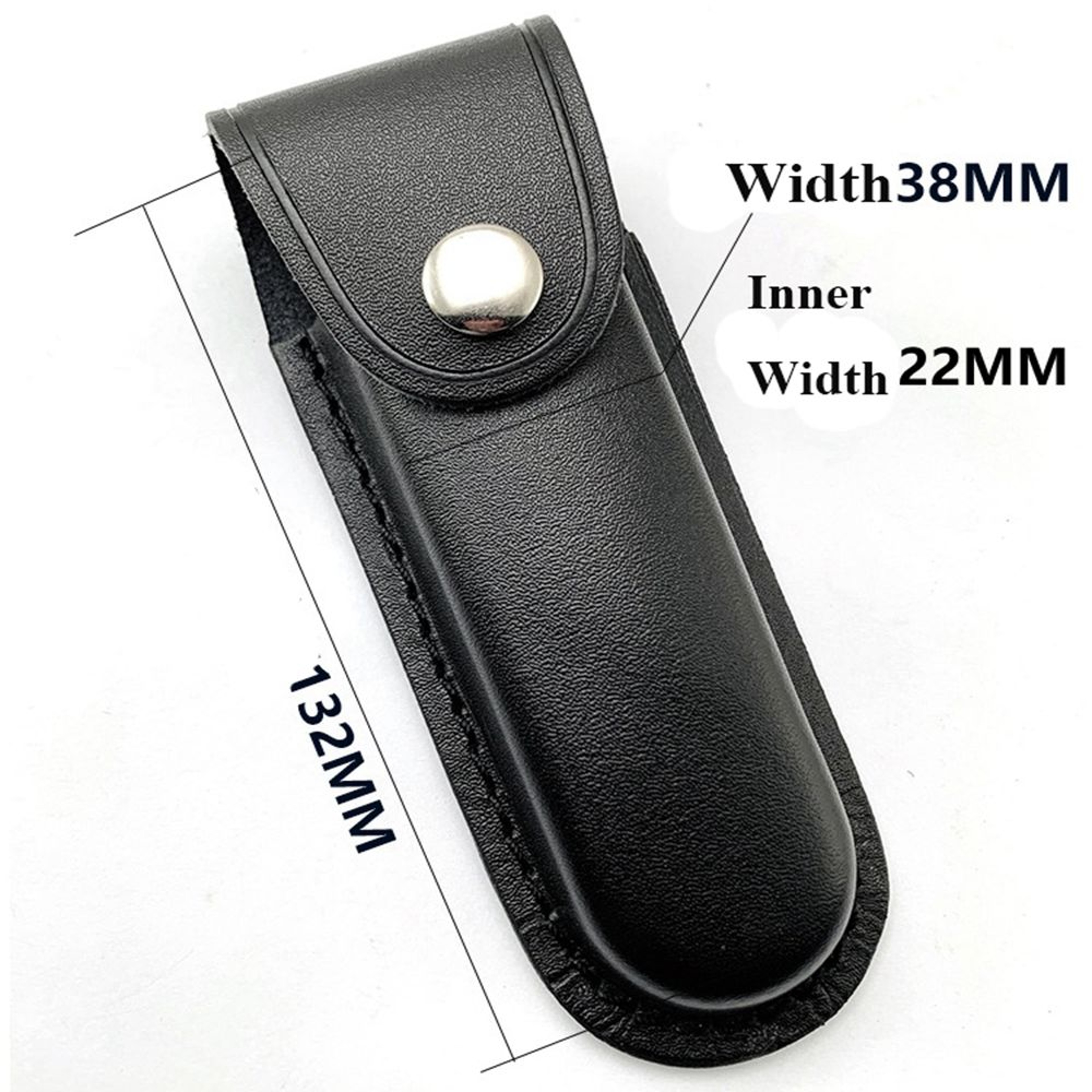 High Quality Leather Sheath Holder Knife Sheath Holster Fold Knife Tool Belt Loop Case For Outdoor  5
