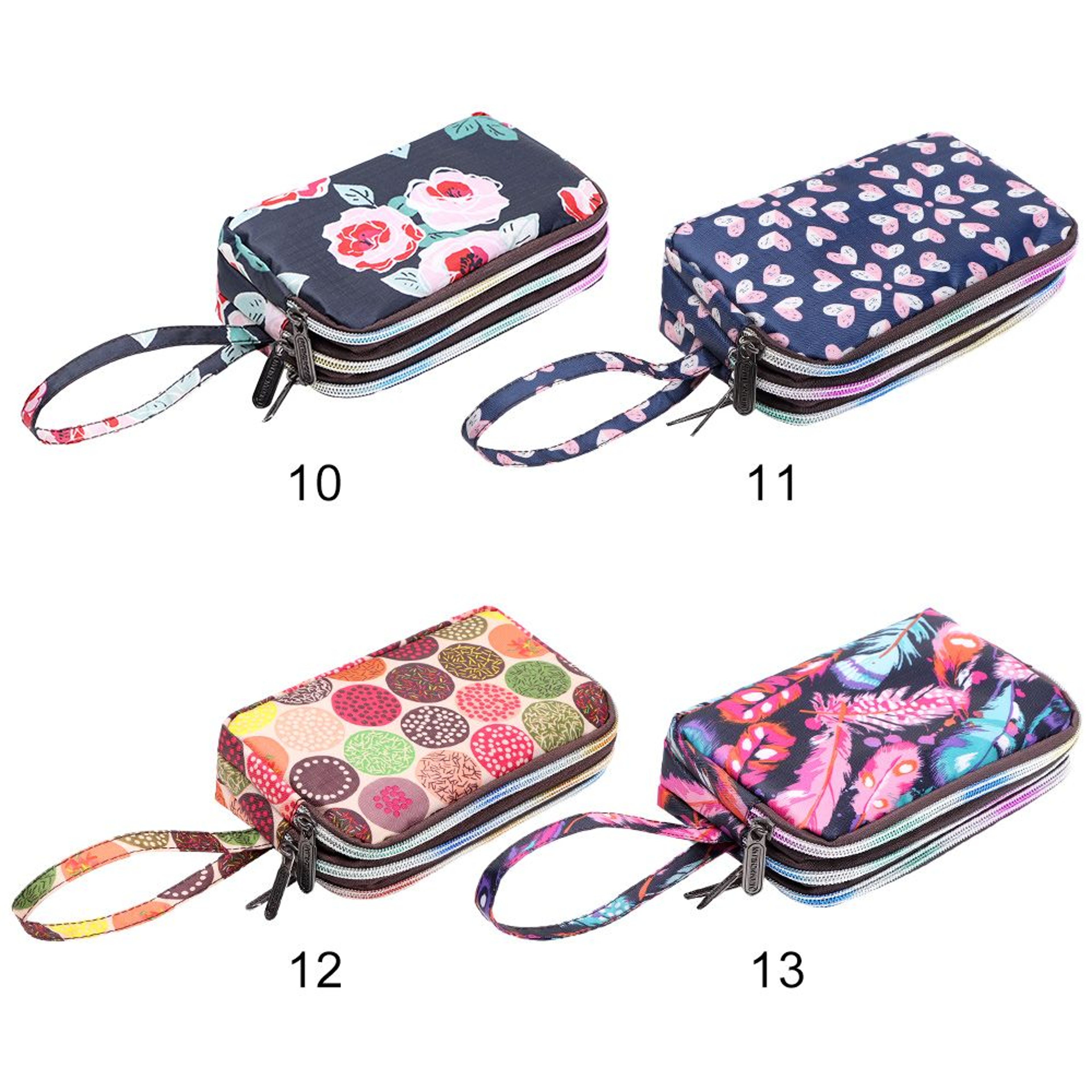 Women Handbag Print Canvas Wristlet Bag, Three Layer Long Wallet, Large Capacity Coin Purse, Waterproof – view 5