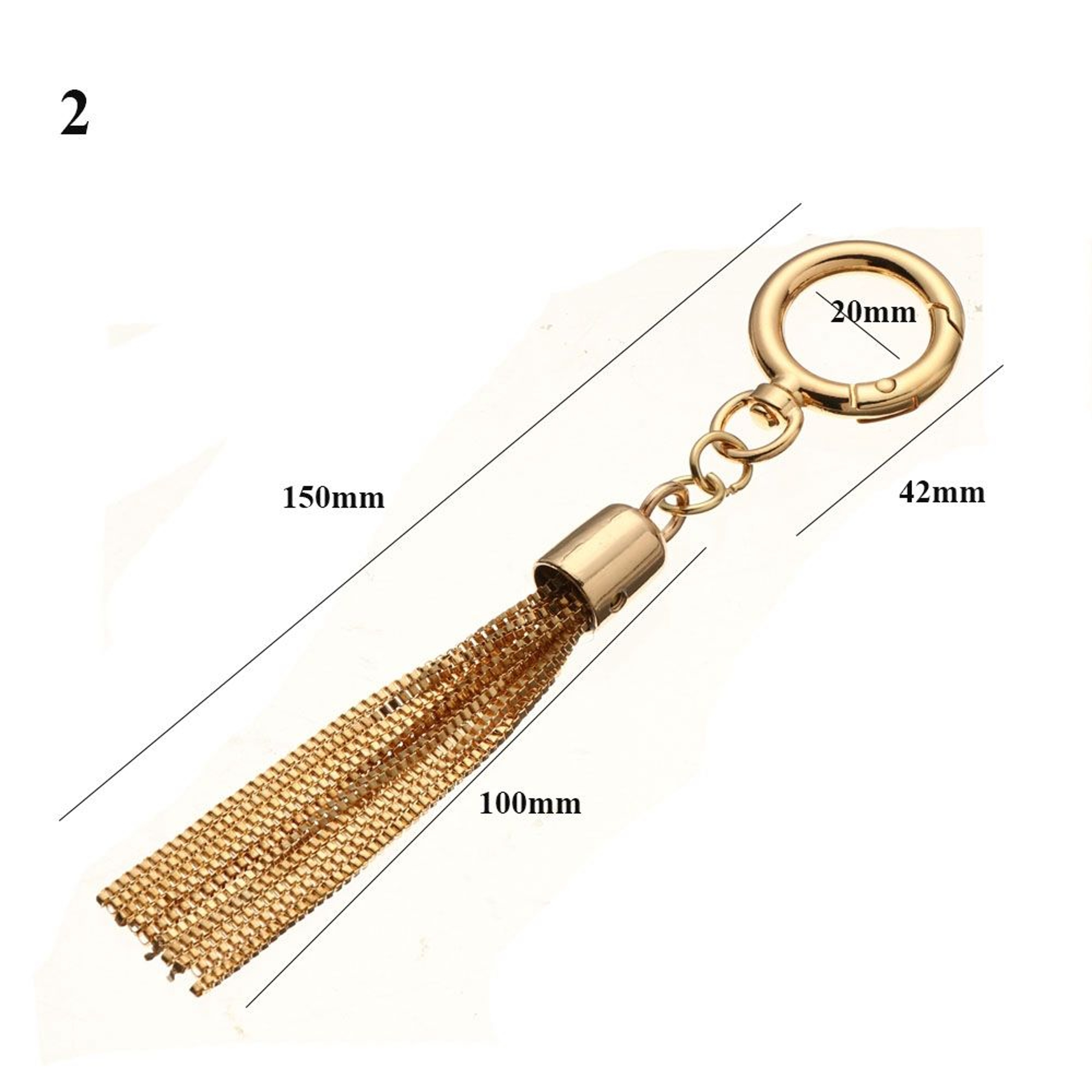 DIY Fashion Metal Decoration Buckle Tassel Pendant Keychain For Handbag Shoulder Bag Purse Hardware 8
