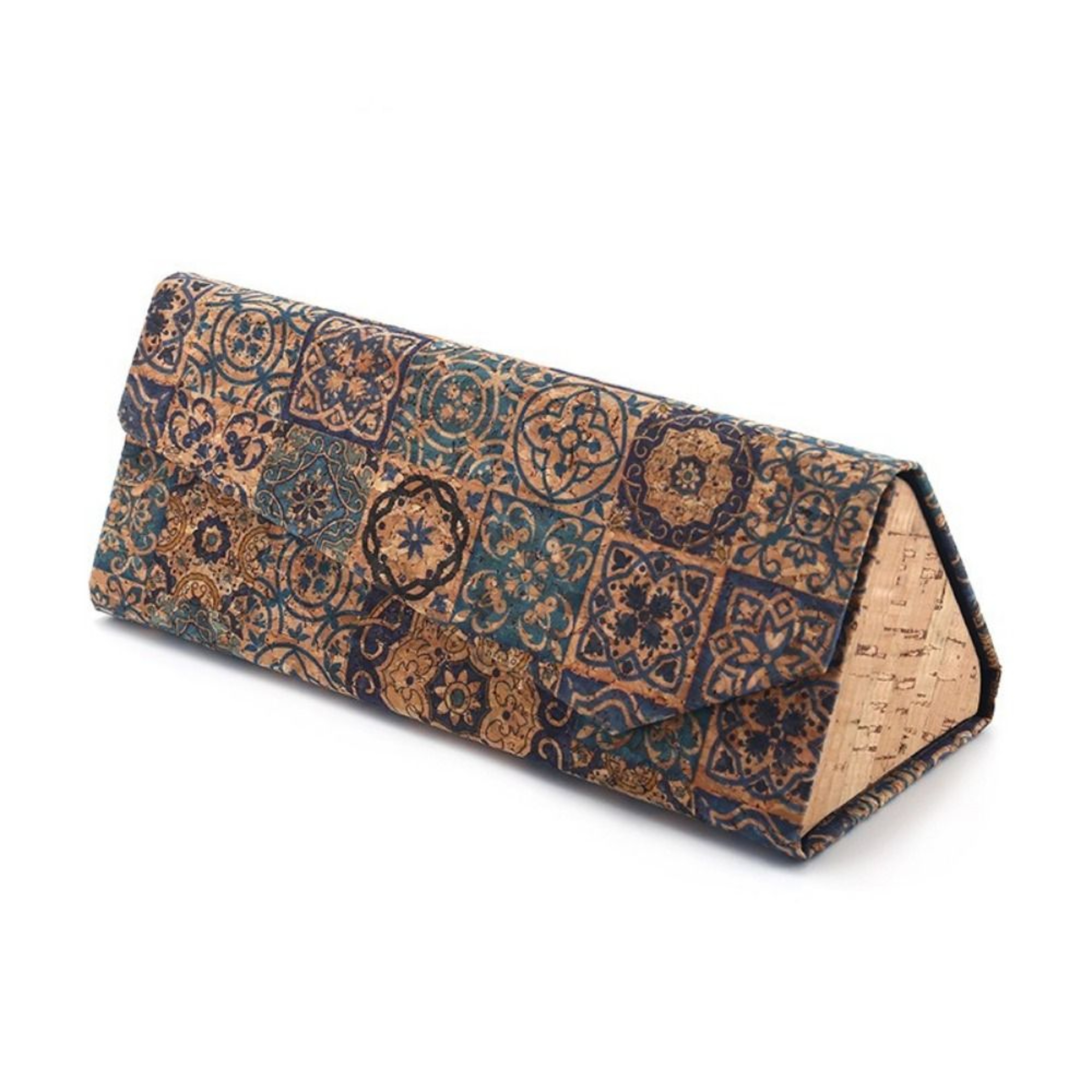 Retro Totem Folding Triangle Glasses Case Portable Travel Storage Box For Women Stylish Sunglasses  1