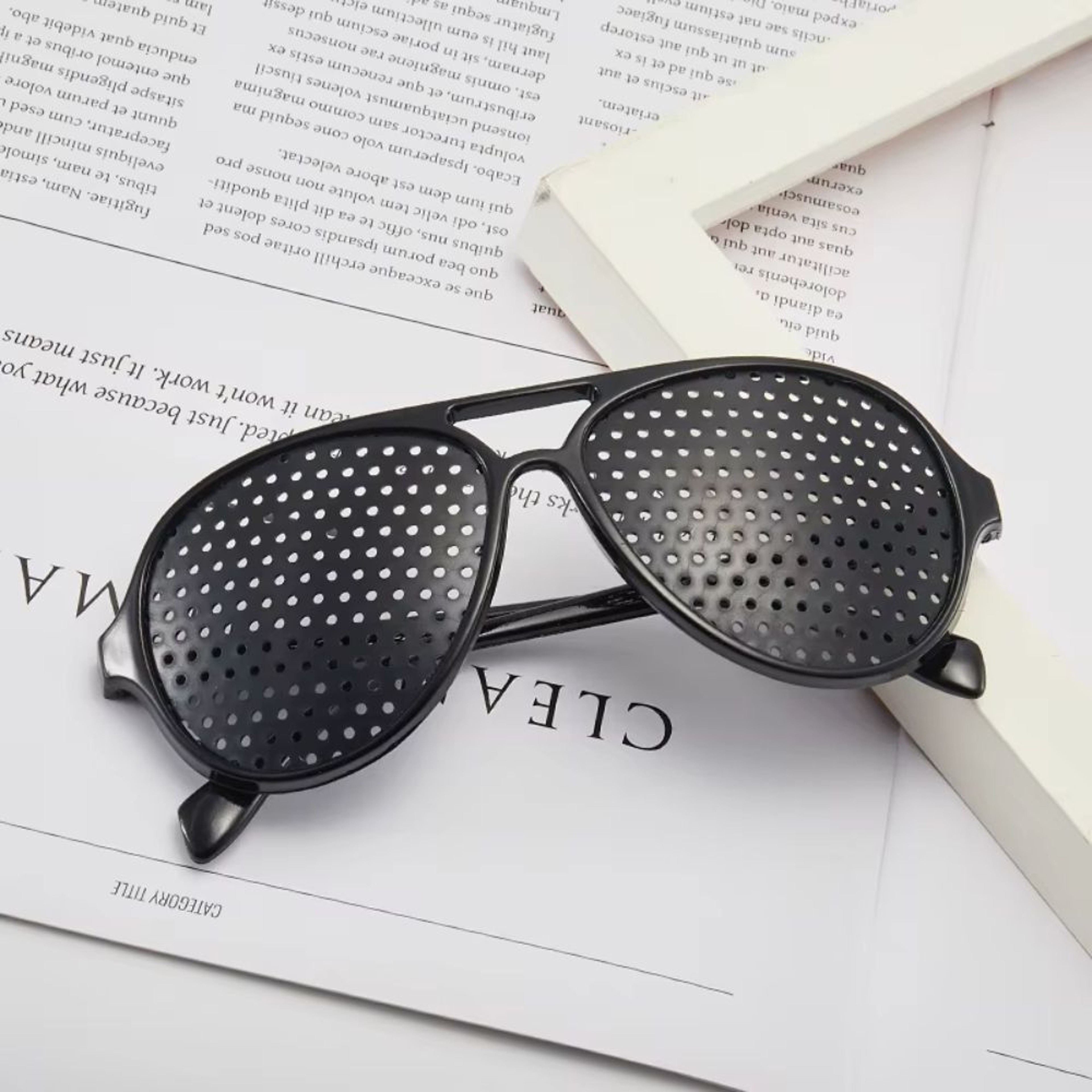 Vision Care Exercise Glasses AntiFatigue Device Lightweight Eyeglasses Black Silver Unisex 0