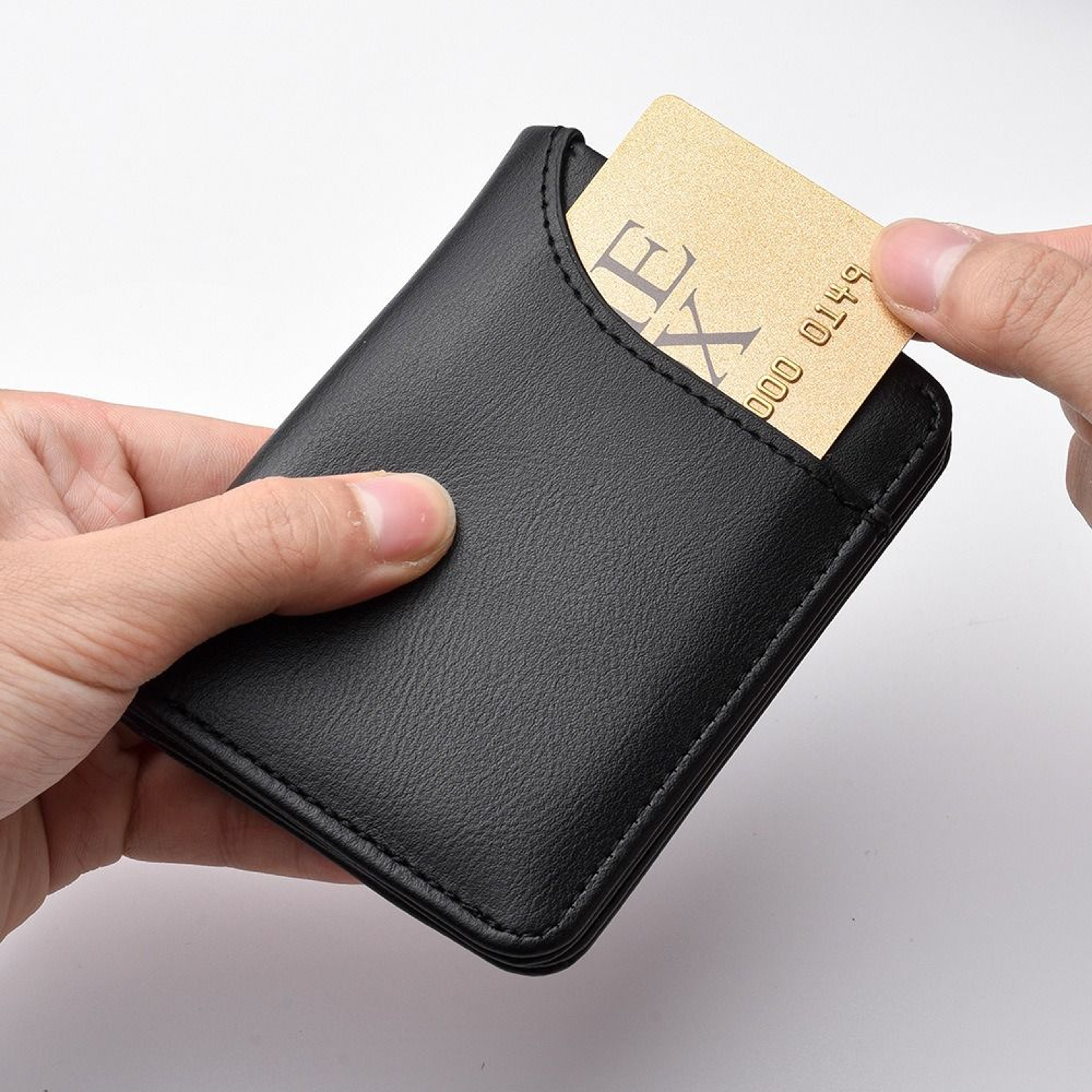 Multiple Pockets Mens Soft PU Leather Wallet Vintage Thin Card Holder 1