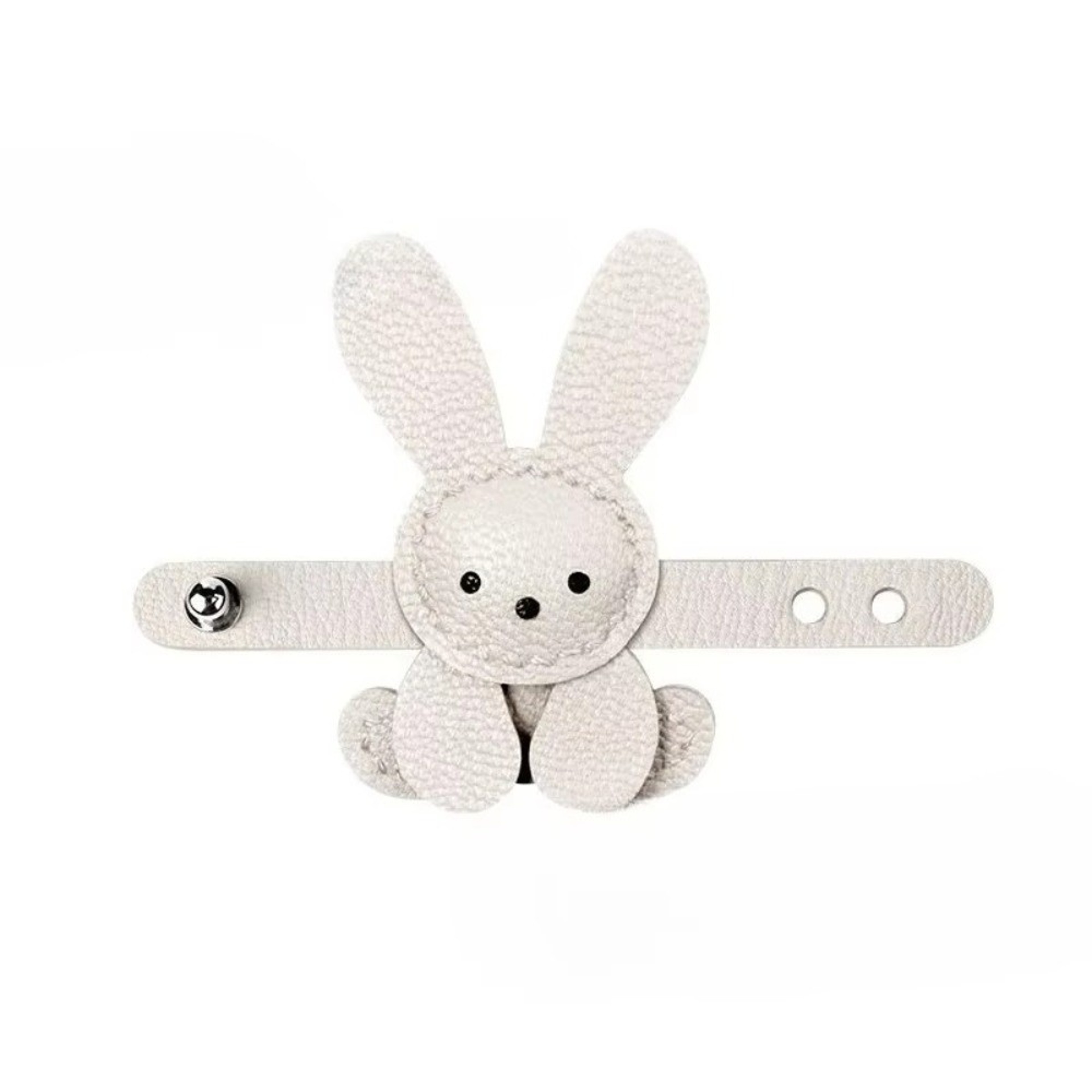Adjustable Cute Cartoon Bunny Bag Pendant, PU Leather DIY Bag Charm, Solid Color Decoration – view 8