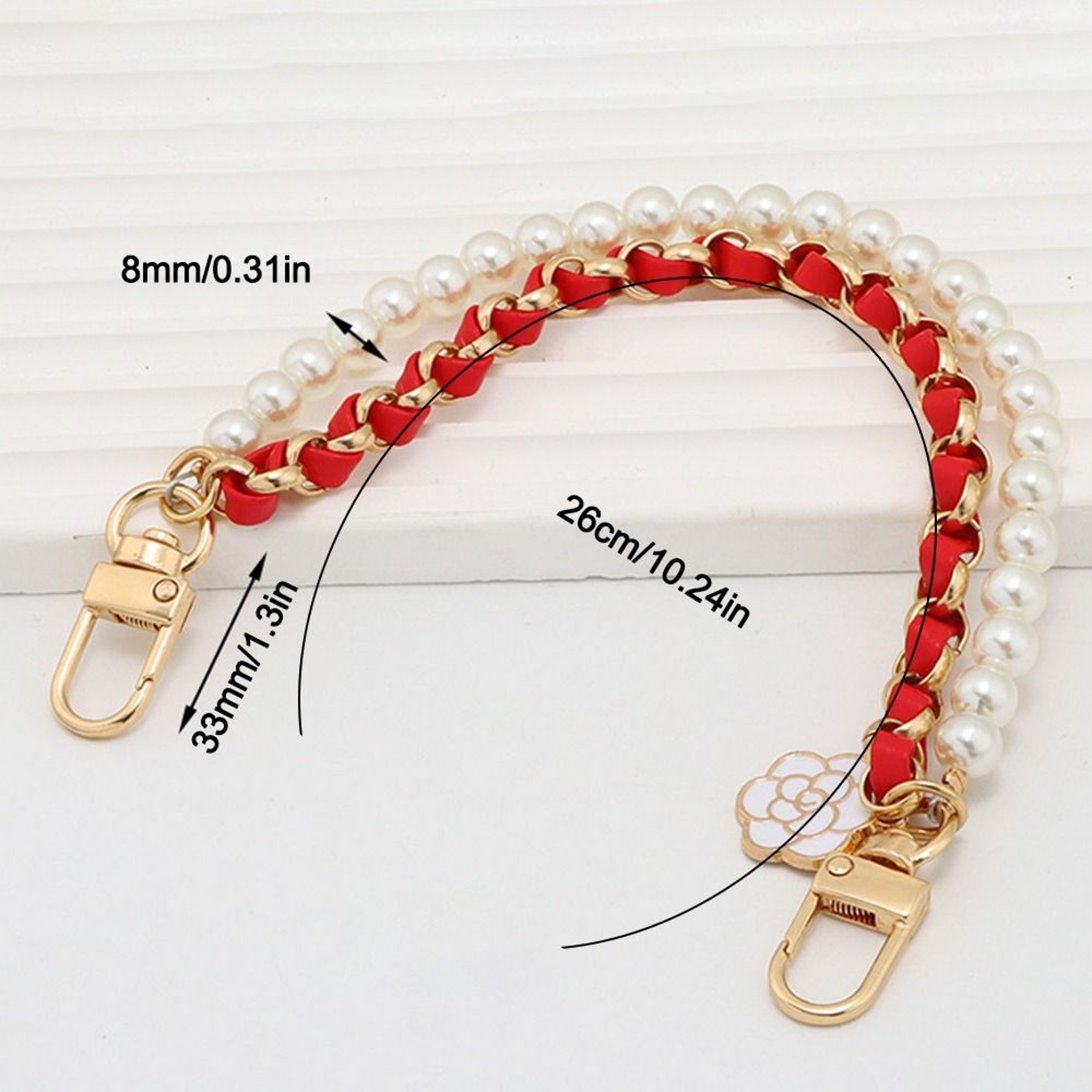Replacement Bag Chain, Bag Handles for Handbag, Decorative Purse Chain – view 3