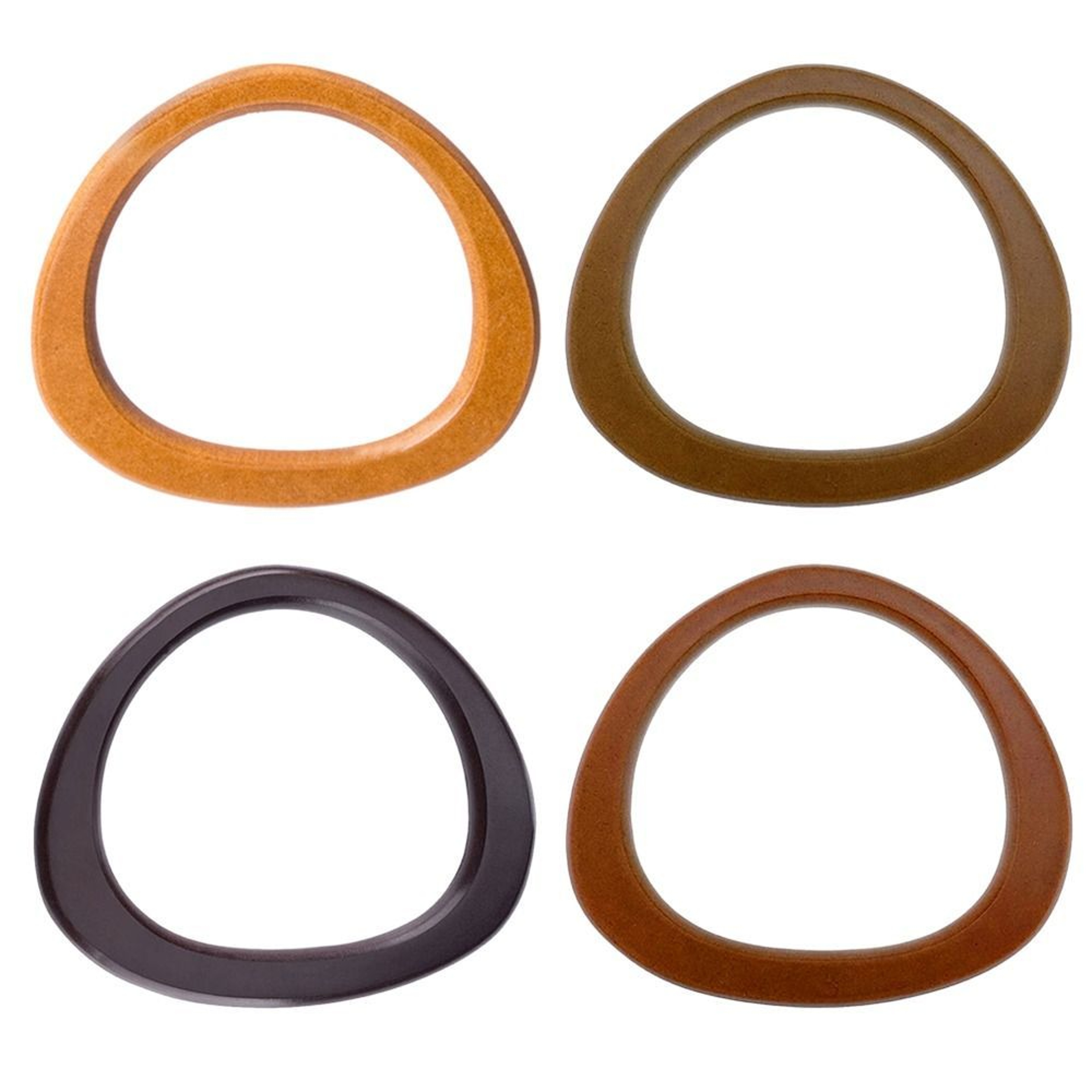 Dshaped Wooden Bag Handle Ring Handbag Handles Replacement DIY Purse Accessories 0