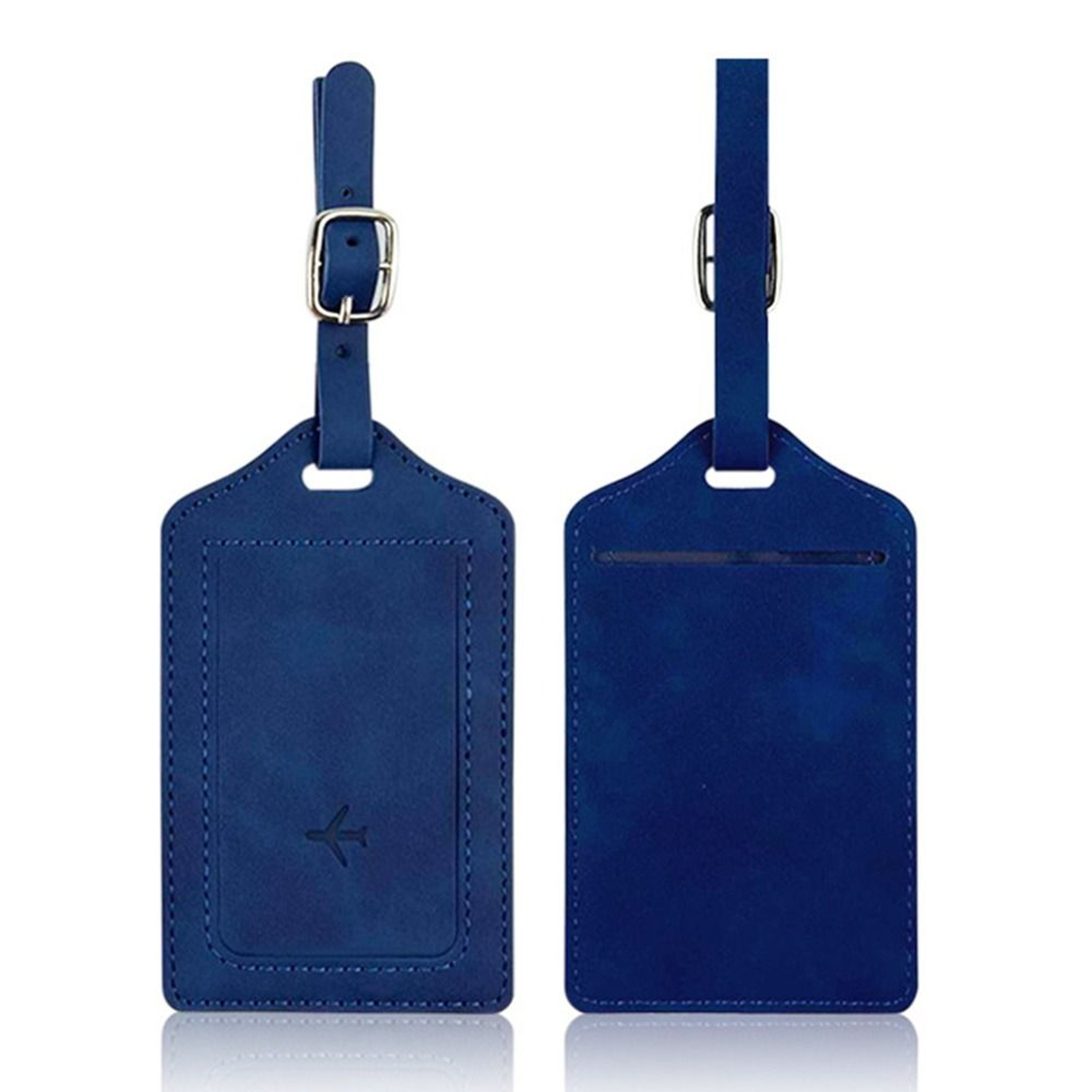 Portable Leather Luggage Tag Travel Suitcase Name Address ID Holder – view 7