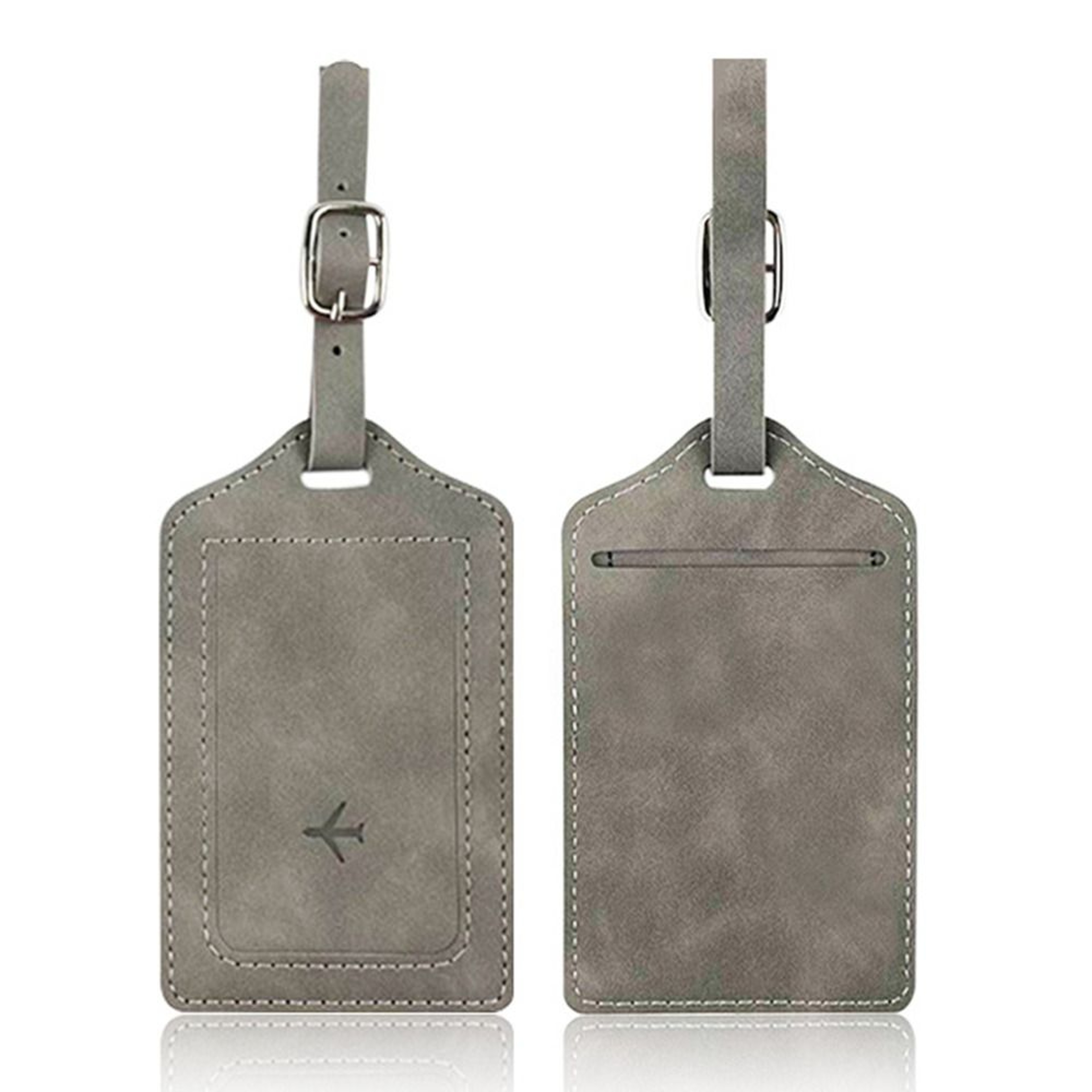 Portable Leather Luggage Tag Travel Suitcase Name Address ID Holder – view 9