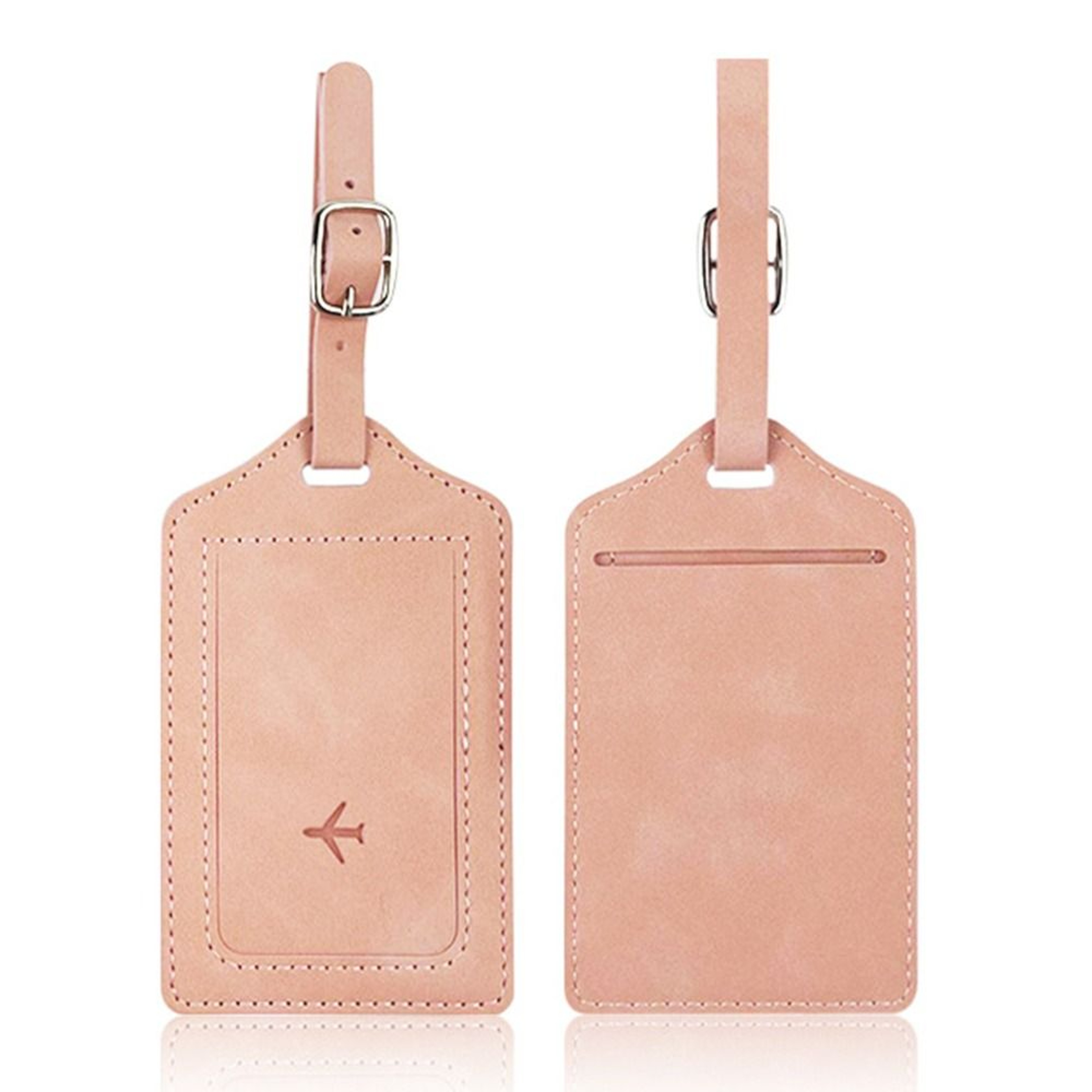 Portable Leather Luggage Tag Travel Suitcase Name Address ID Holder – view 11