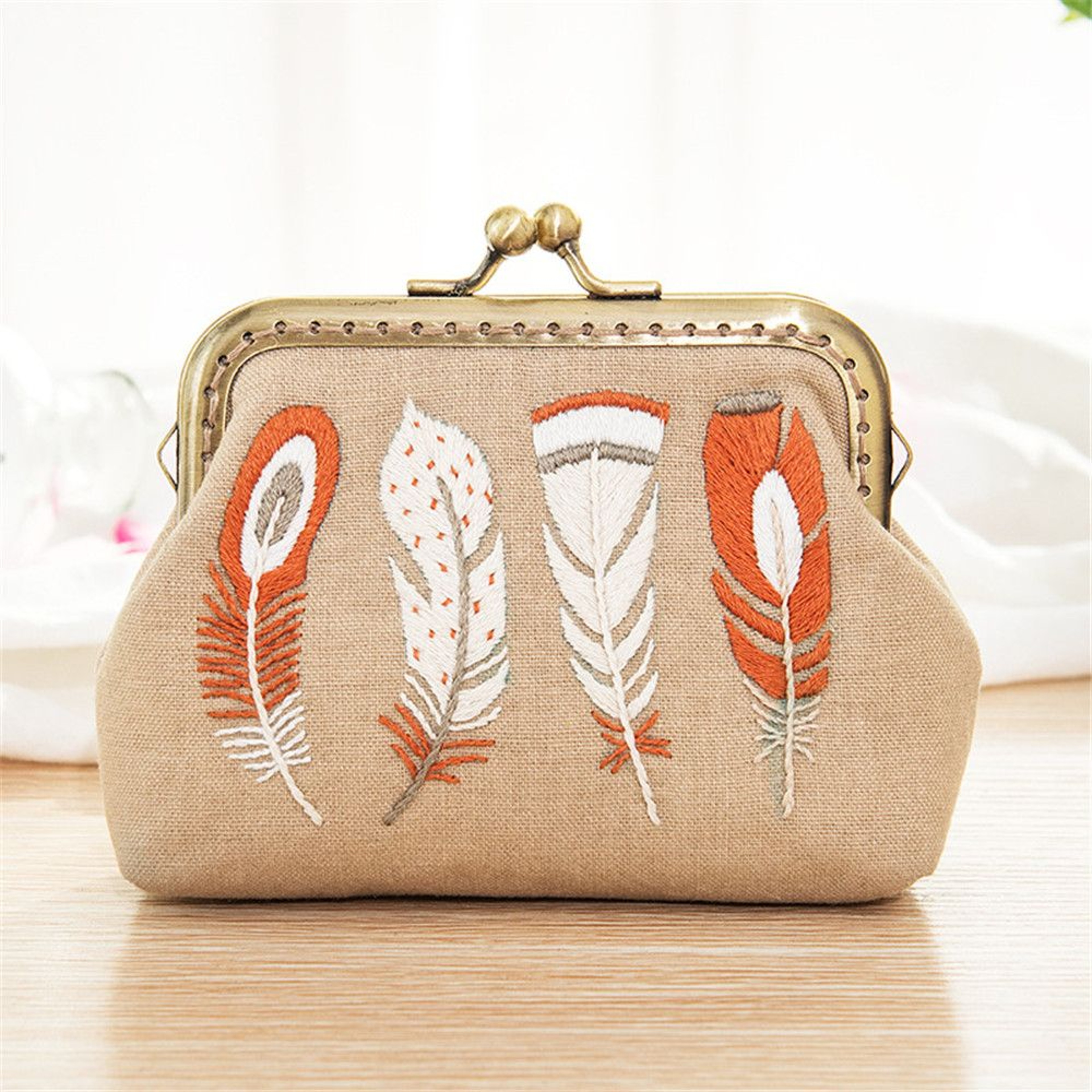 Flowers Bird Embroidered Coin Purse Wallet, Mobile Phone Bags Kit, Handmade DIY Clutch Bag – view 11