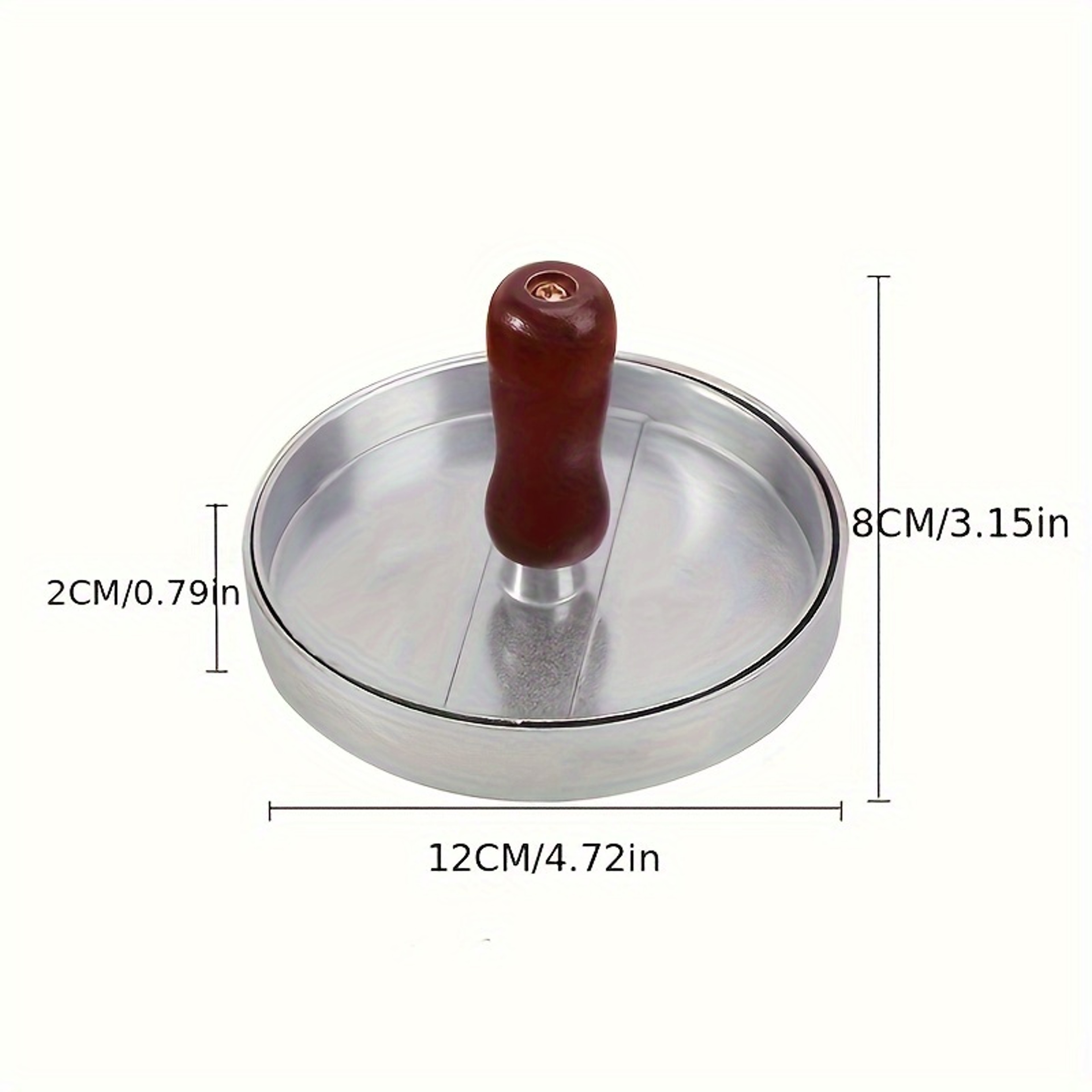 Non-Stick Burger Press Patty Maker, Metal Hamburger Mold for Beef, Cheese, Veggie Burger Making, BBQ Grill Cooking – view 7