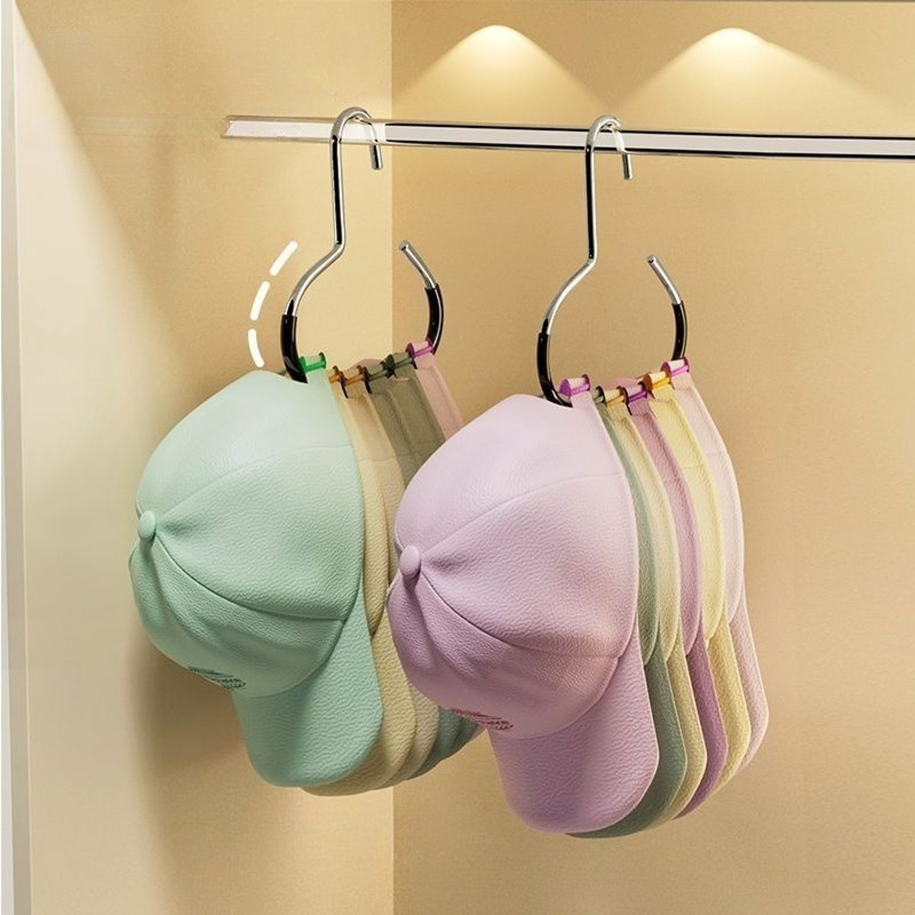 Durable Circle Ring Hat Hanger Non-Slip Hat Storage Hook, Scarf Towel Organizer – view 1