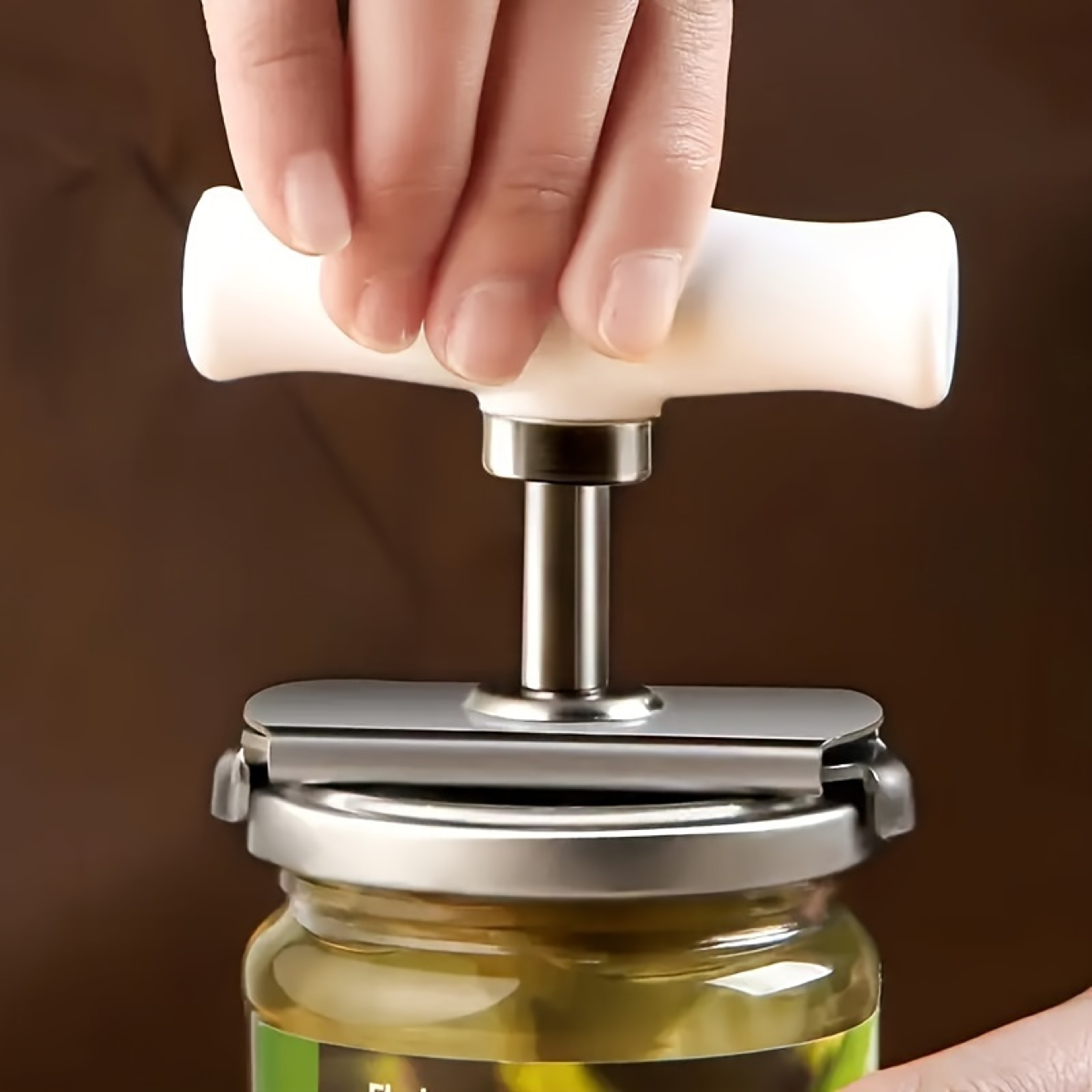 Stainless Steel Can Opener Laborsaving Adjustable Lid Unscrew Multifunctional Rotating Bottle Opene 0