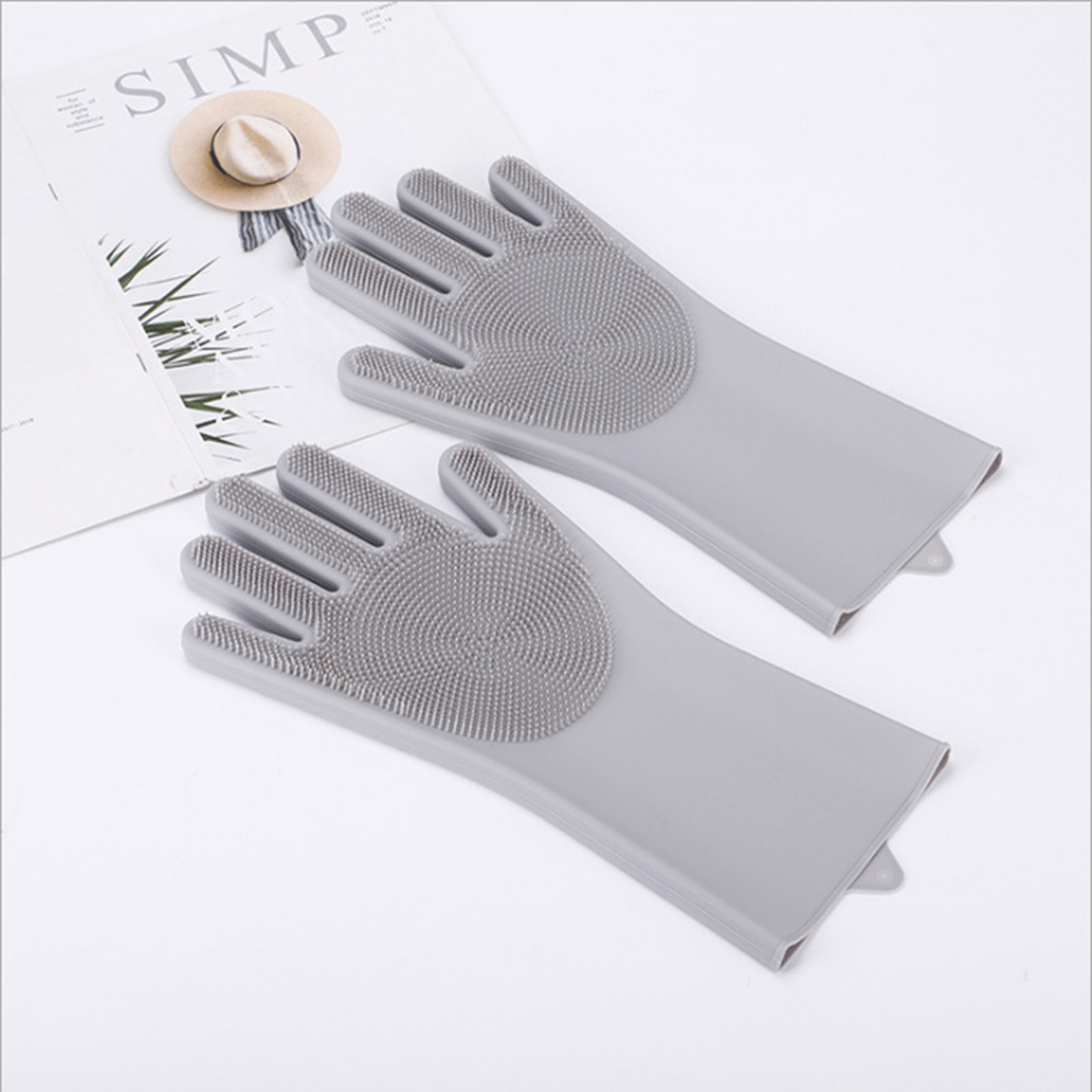 Silicone Dishwashing Gloves, Multifunctional Household Gloves, Heat Insulation Magic Gloves for Kitchen Cleaning – view 9