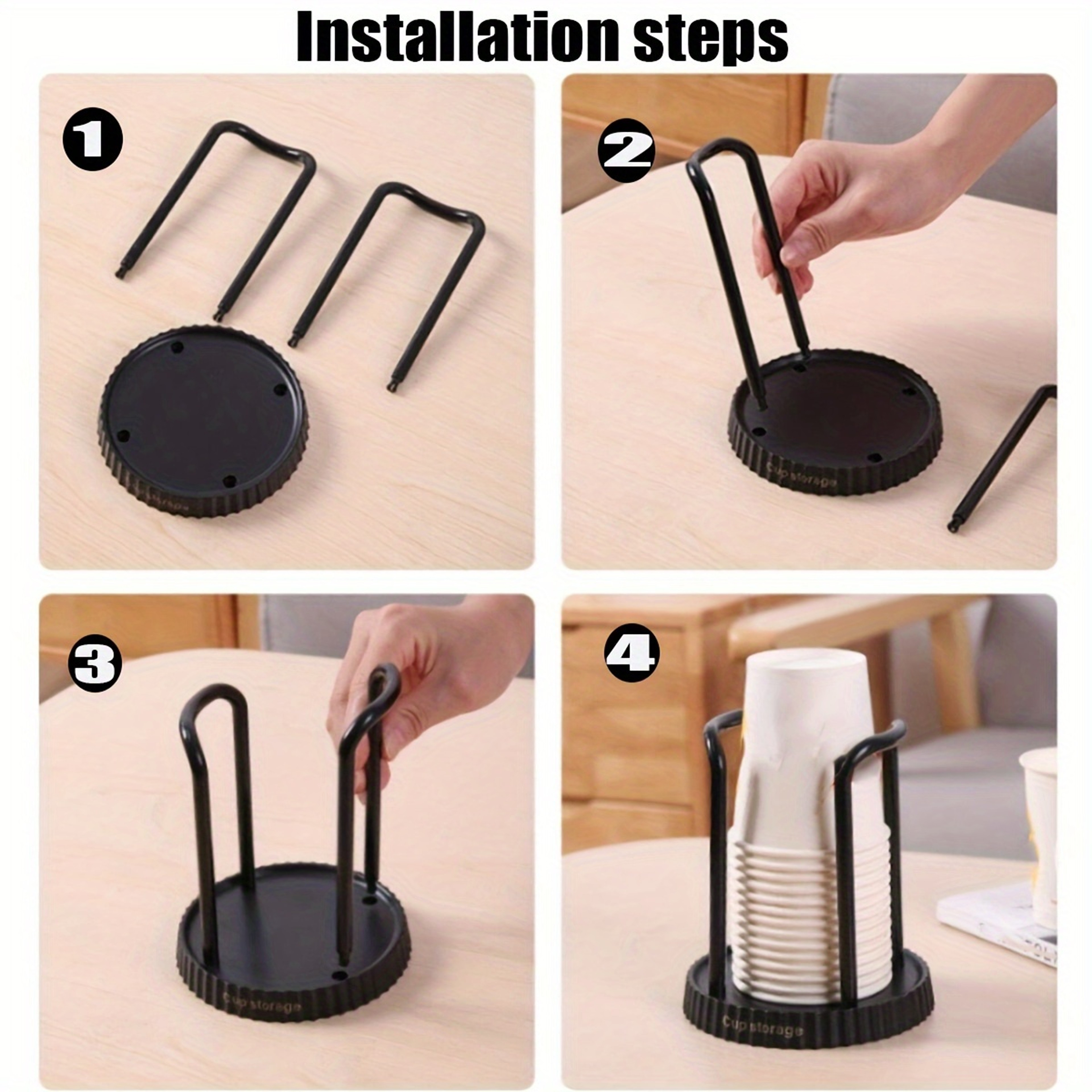 Kitchen Paper Cup Holder, Multifunctional Desktop Cup Storage Rack, Disposables Cups Picker, Household Coffee Cup Holder – view 5