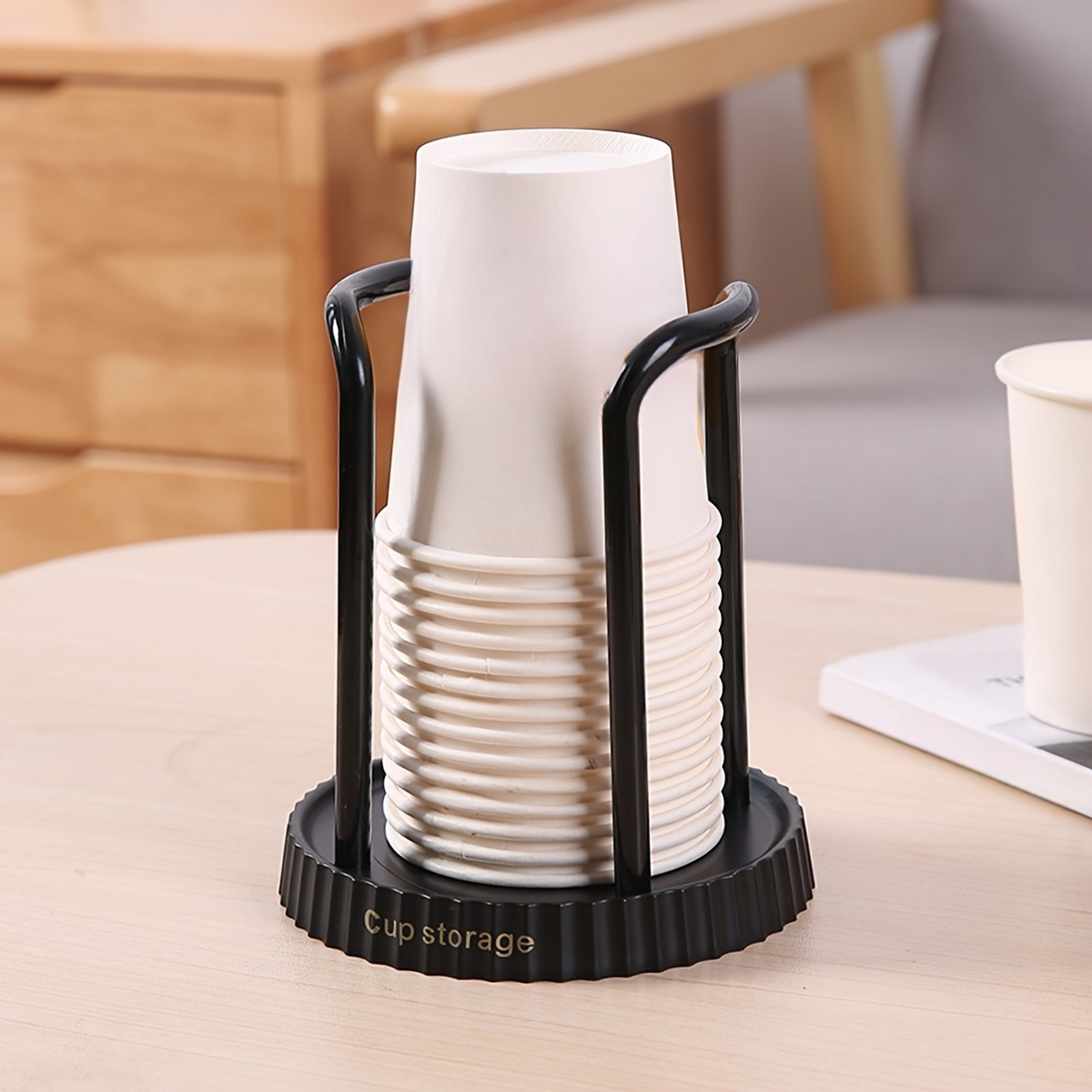 Kitchen Paper Cup Holder, Multifunctional Desktop Cup Storage Rack, Disposables Cups Picker, Household Coffee Cup Holder – view 7