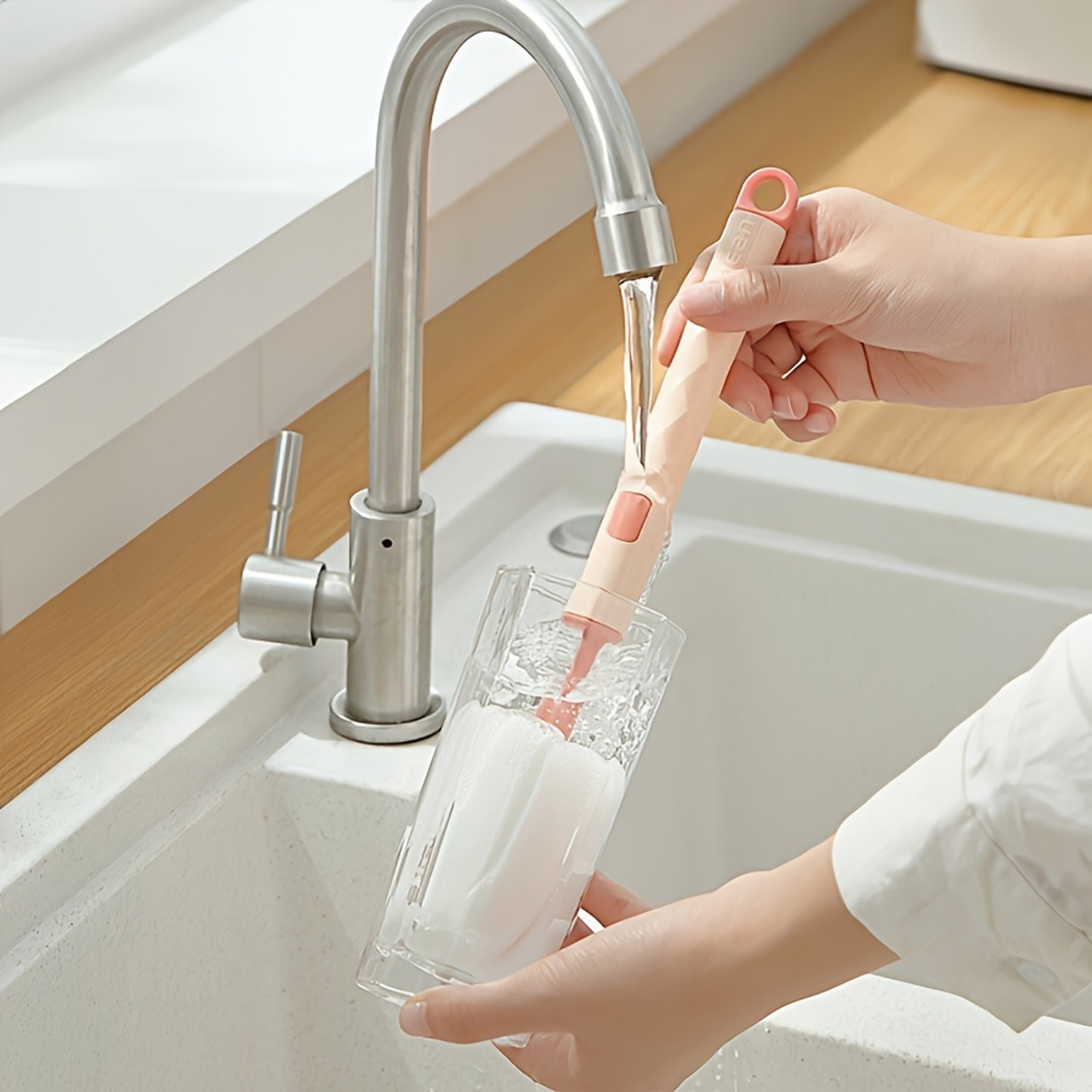 Sponge Cleaning Cup Brush Long Handle for Coffee, Glasses, Mugs, Baby Bottles – view 4