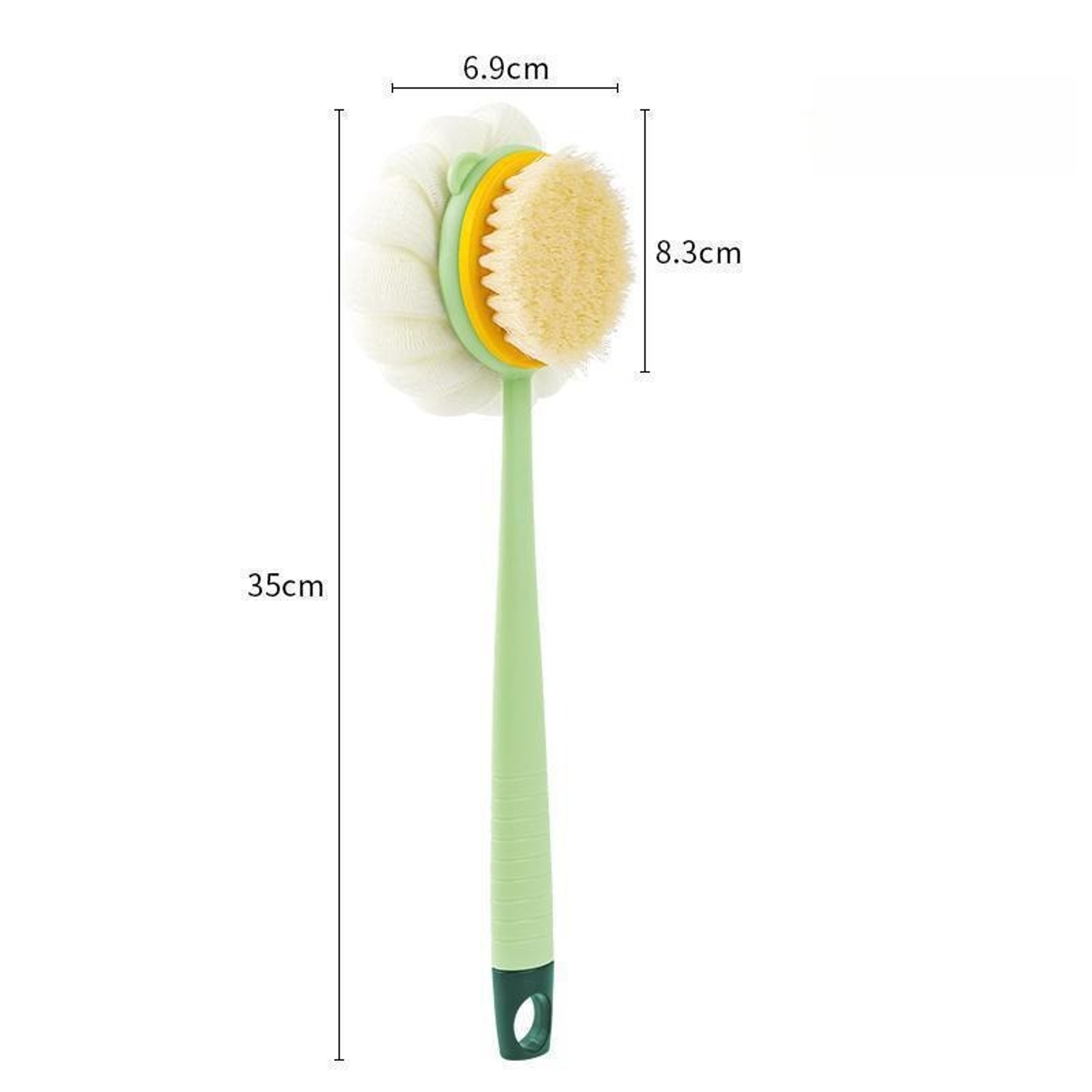 Long Handle Bath Brush with Double-Sided Scrubbing, Detachable Back Scraper, Soft Bristle Washing Brush – view 7