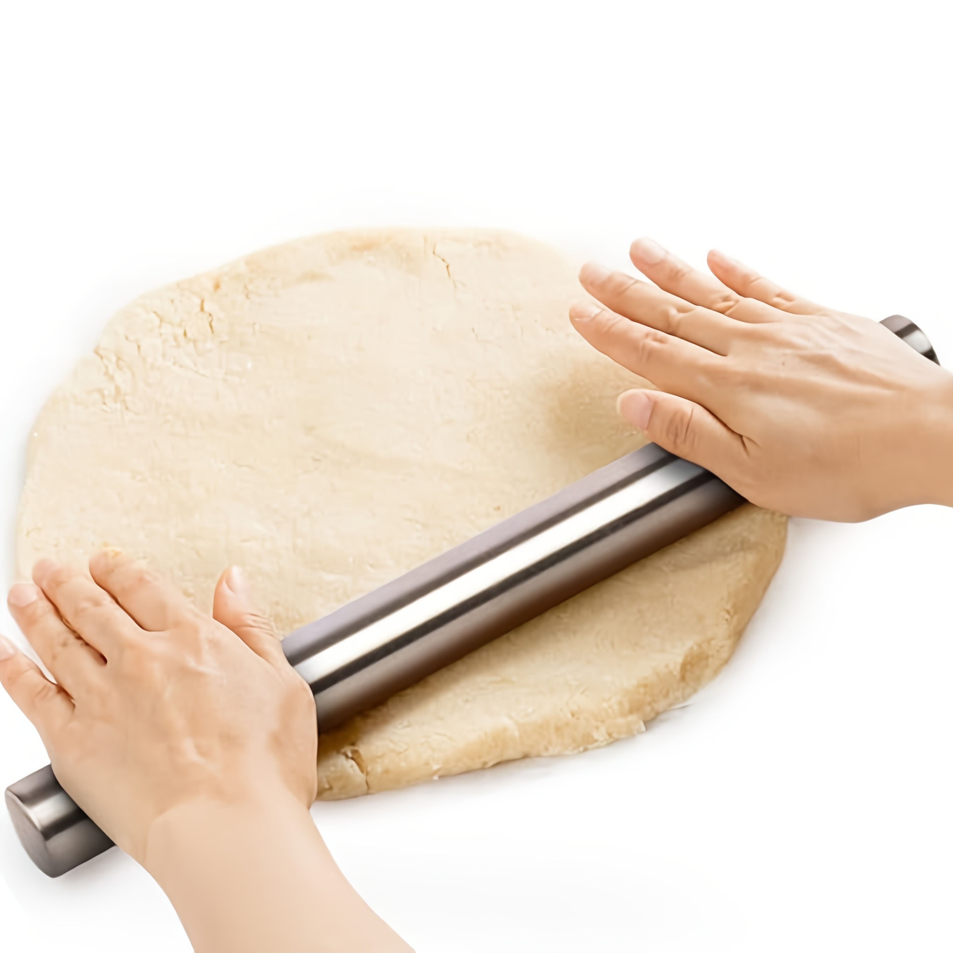 Stainless Steel Rolling Pin Nonstick Dough Roller For Pizza Noodles Cookie Making 3
