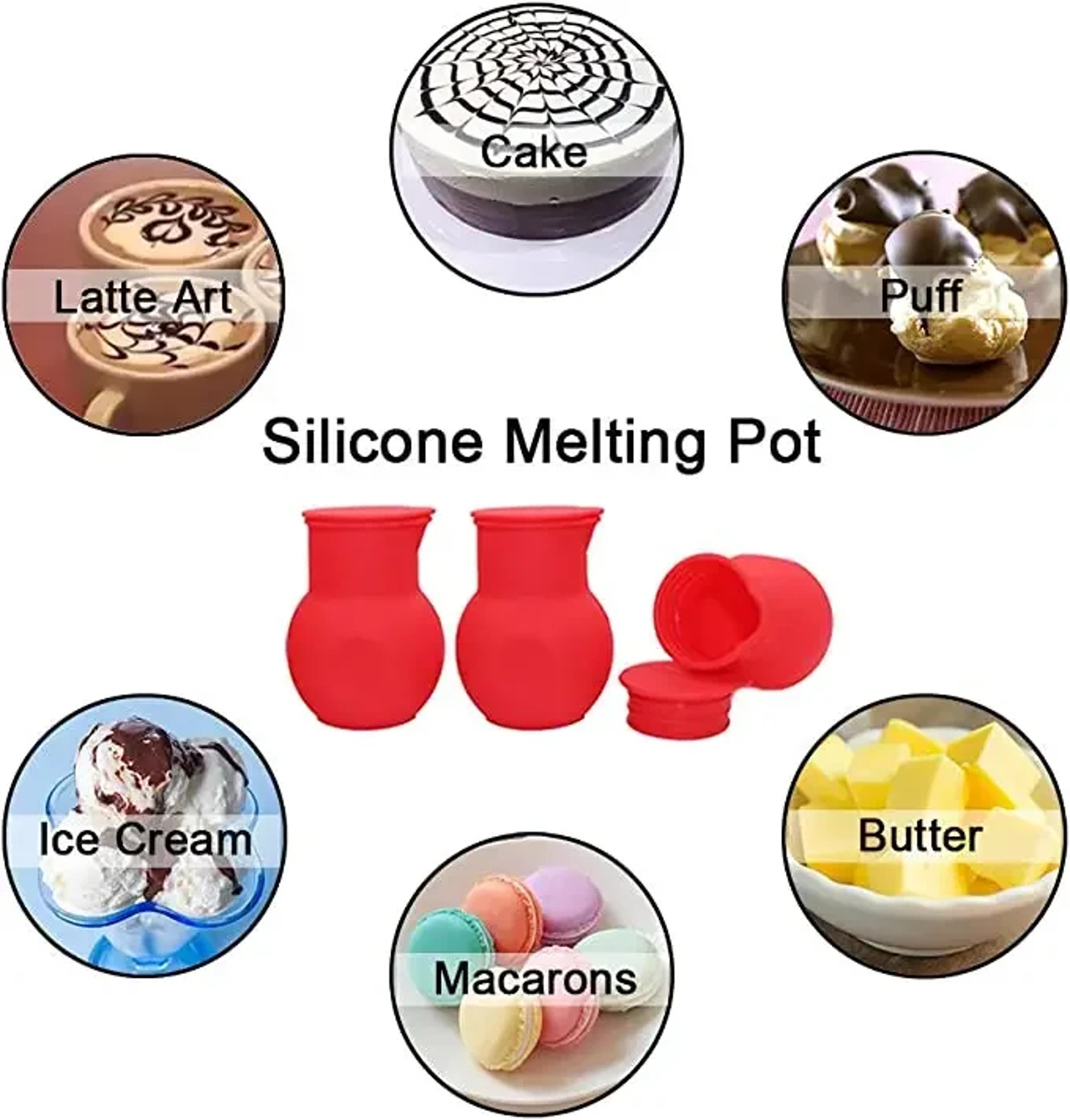 Silicone Chocolate Melting Pot, Butter Heat Milk Pourer, Jug for Baking Tools, Butter Sauce Milk Kettle – view 5