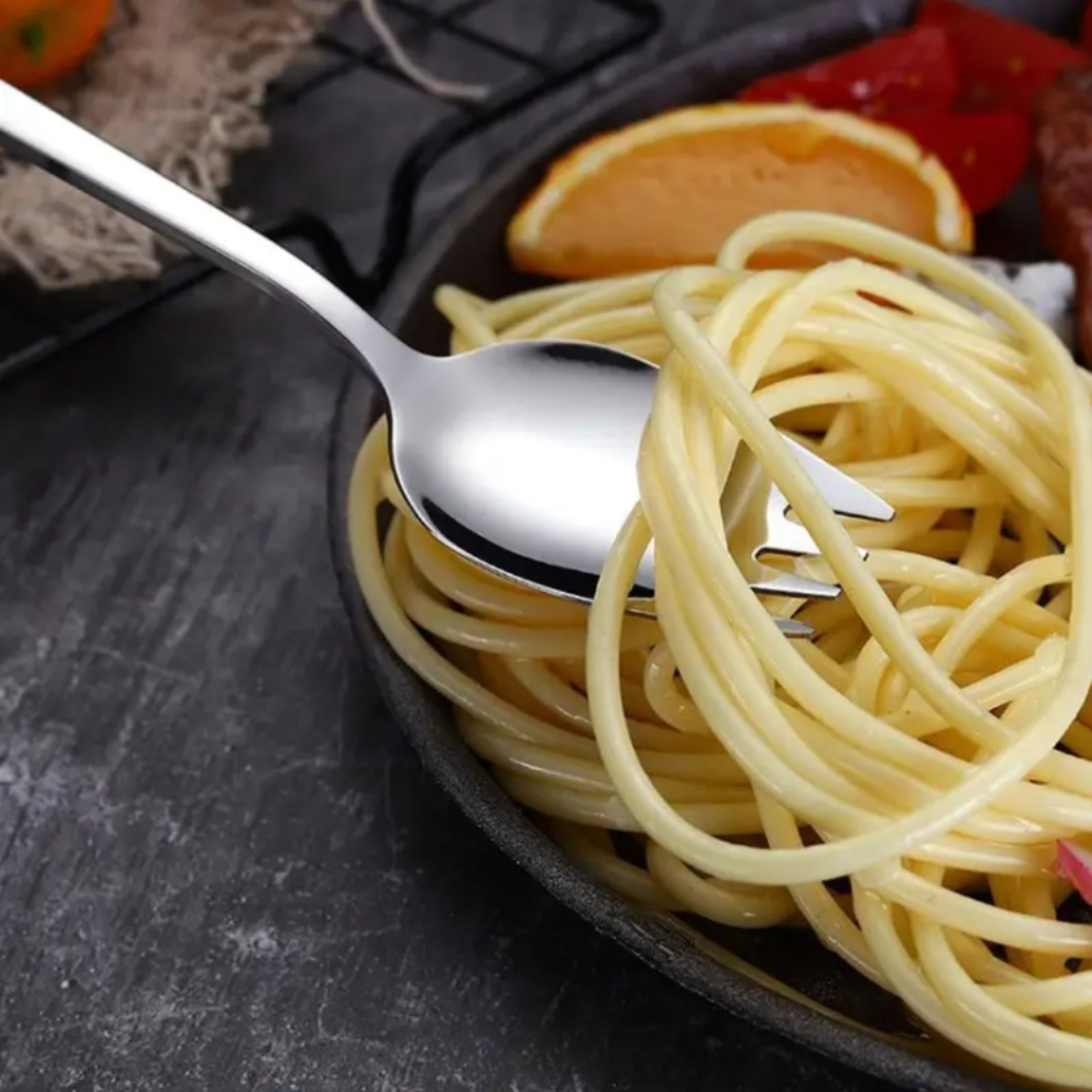 Stainless Steel Sporks Fork Spoon Set For Camping Outdoor Tableware Picnic Salad Hiking Instant Noo