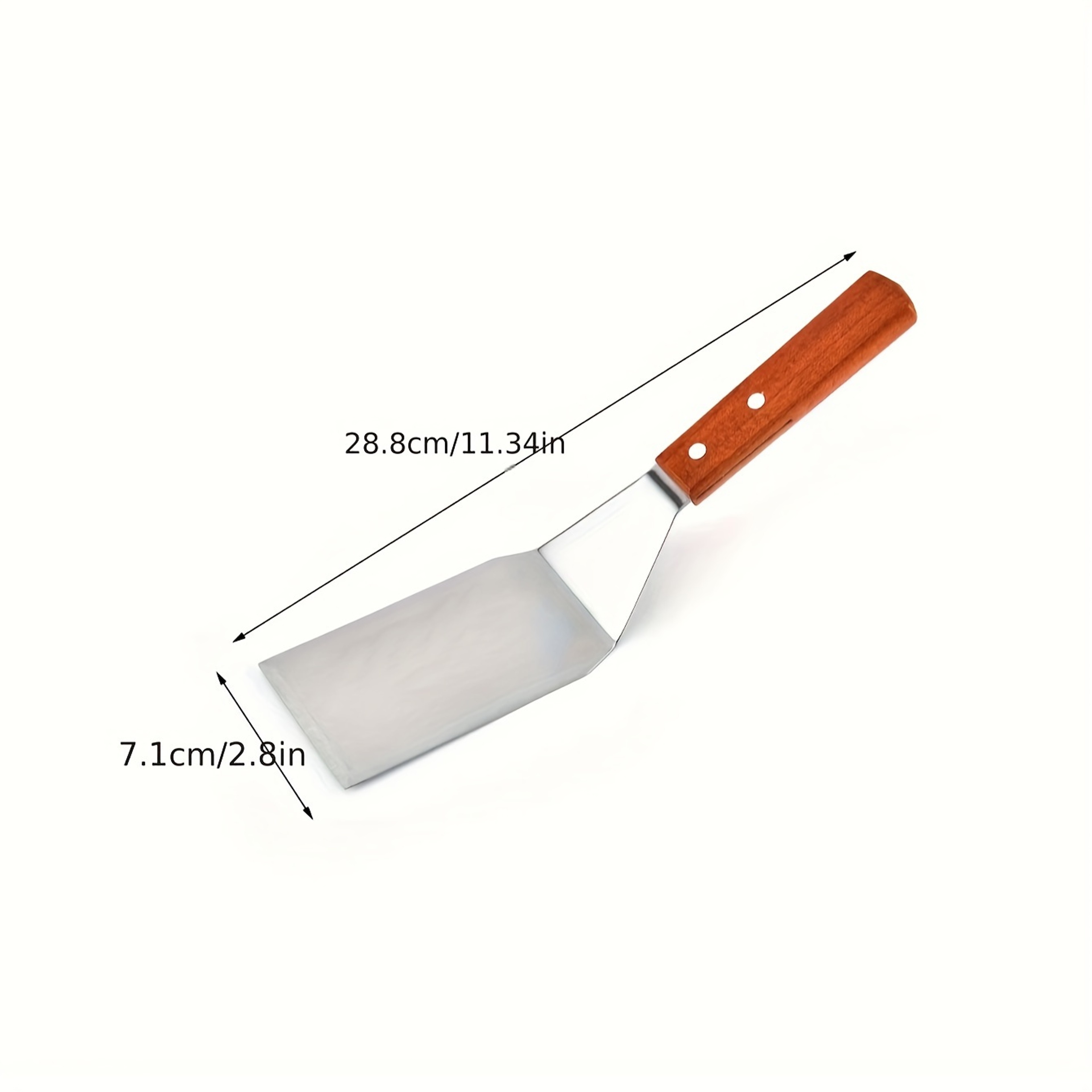 Stainless Steel Spatula With Wooden Handle Tiramisu Cutter Pancake Turner For Cooking And Grilling 5