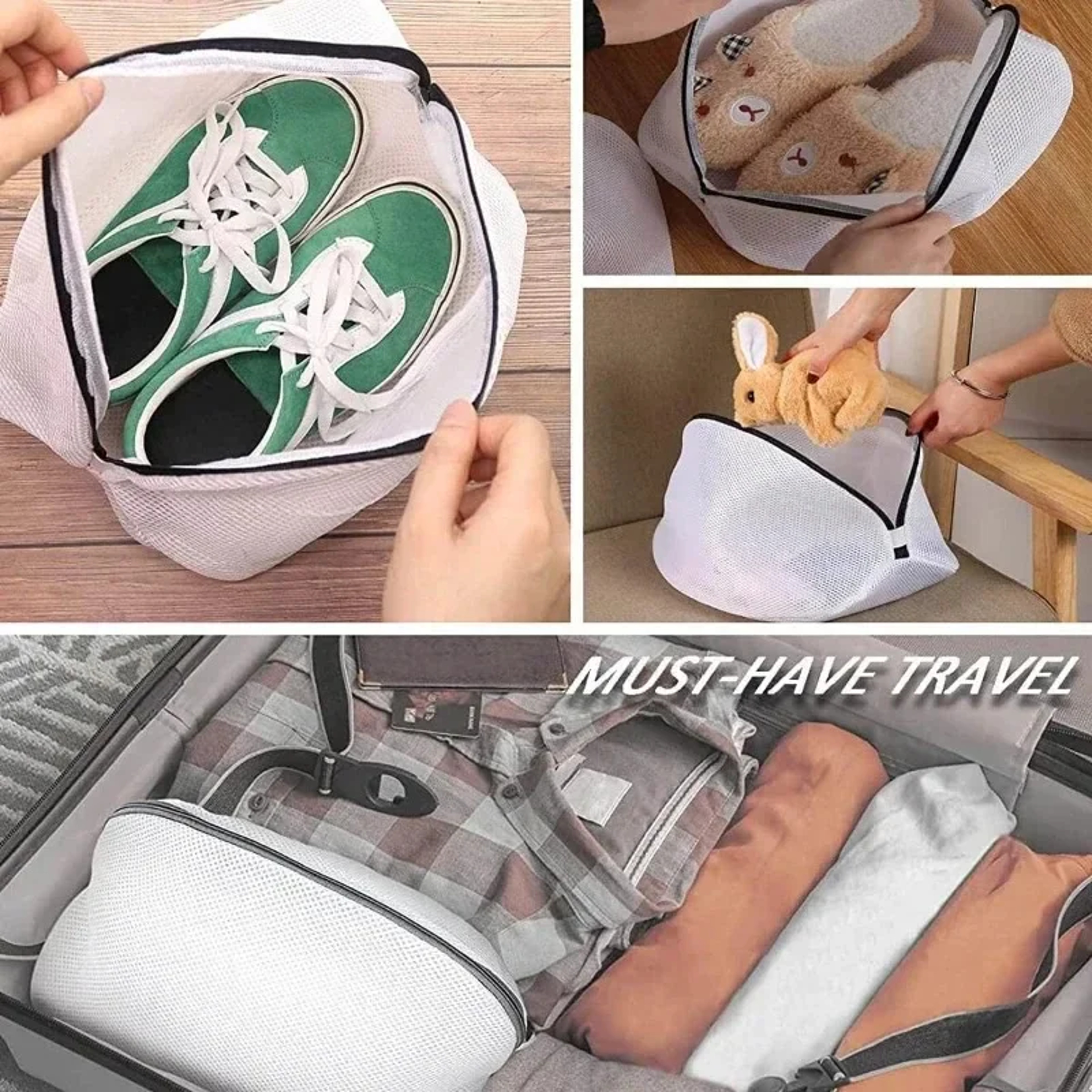 Mesh Laundry Bag For Shoes Travel Shoe Storage Bag Protective Clothes Organizer Box With Zip For Wa 1
