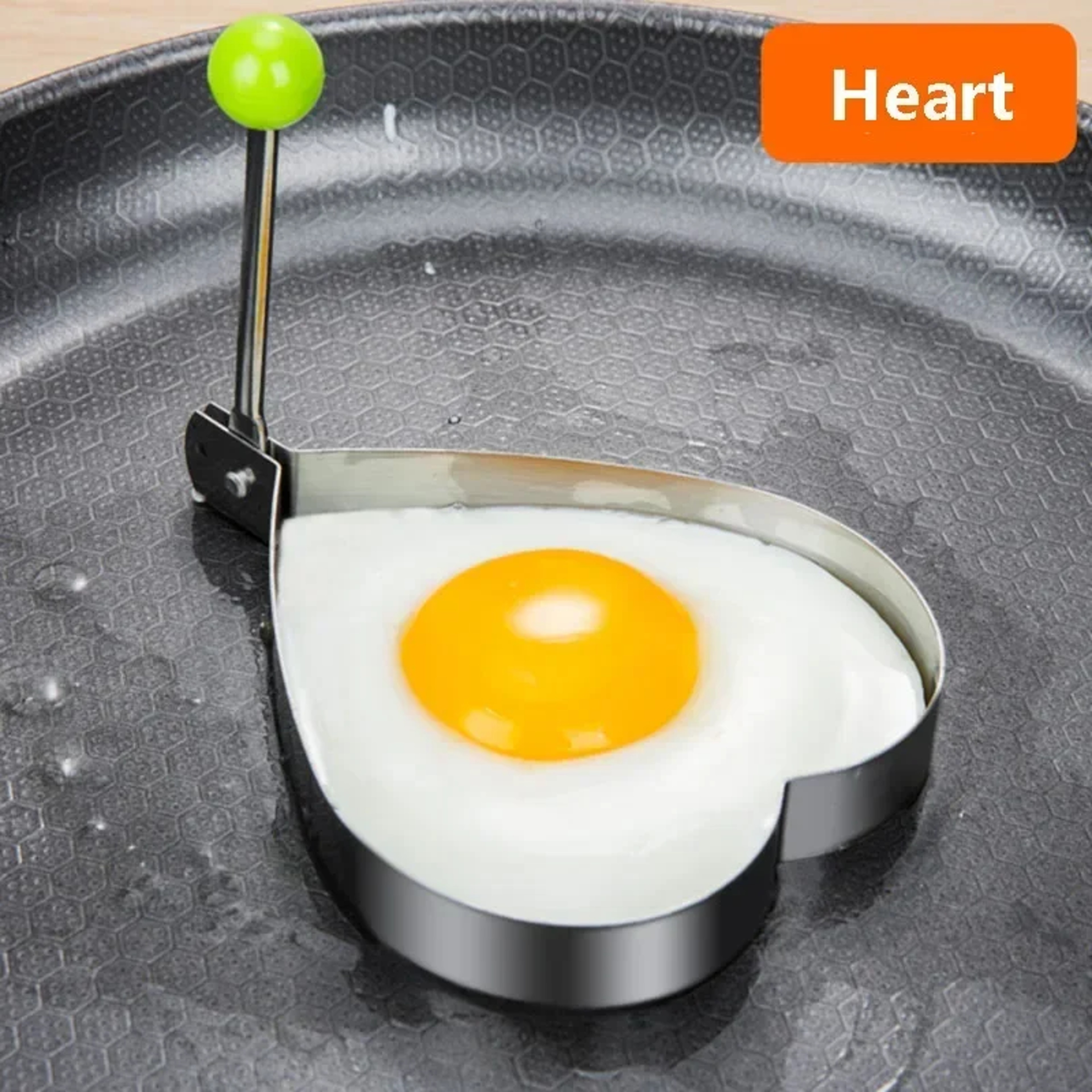 Heart Shaped Pancake Mold, Stainless Steel Omelette Ring, Breakfast Cooking Tool – view 8