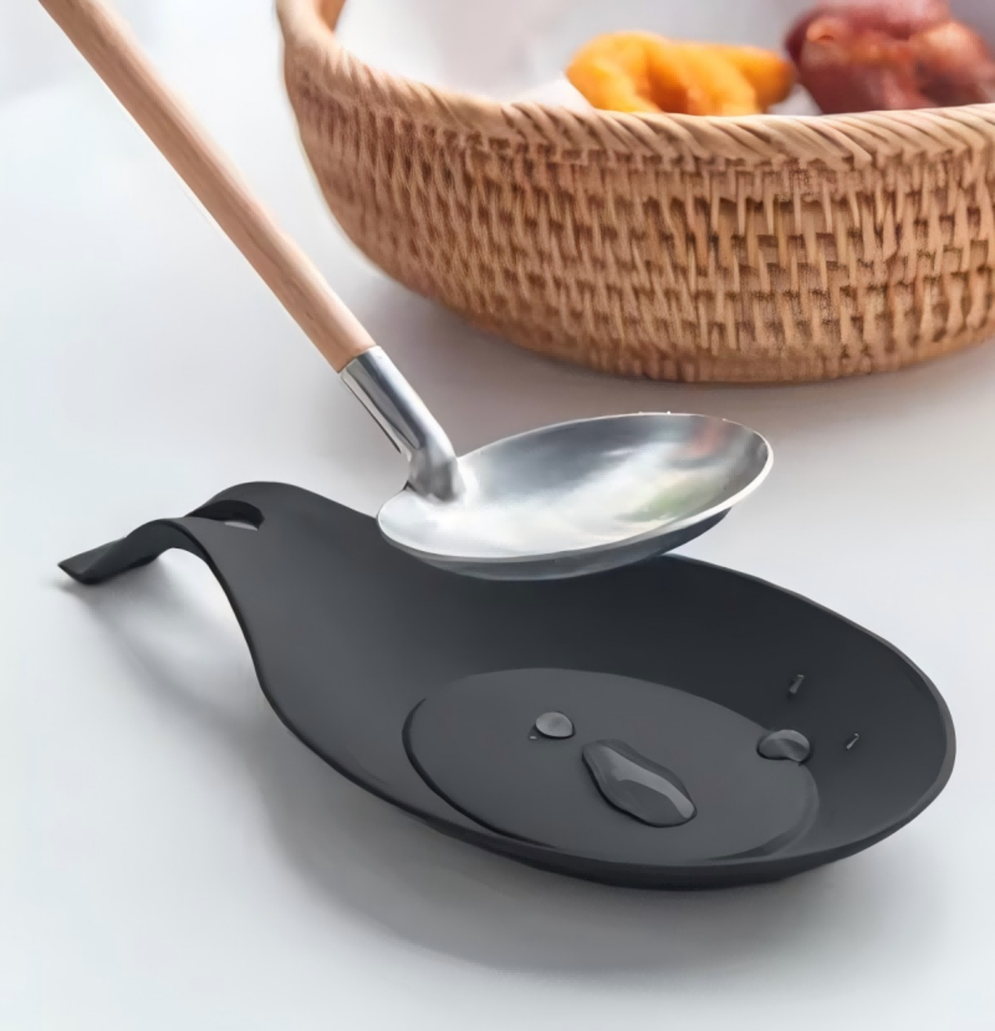 Silicone Spoon Rest Spatula Holder Heat Resistant Utensil Placemat Tray For Kitchen Tools 3