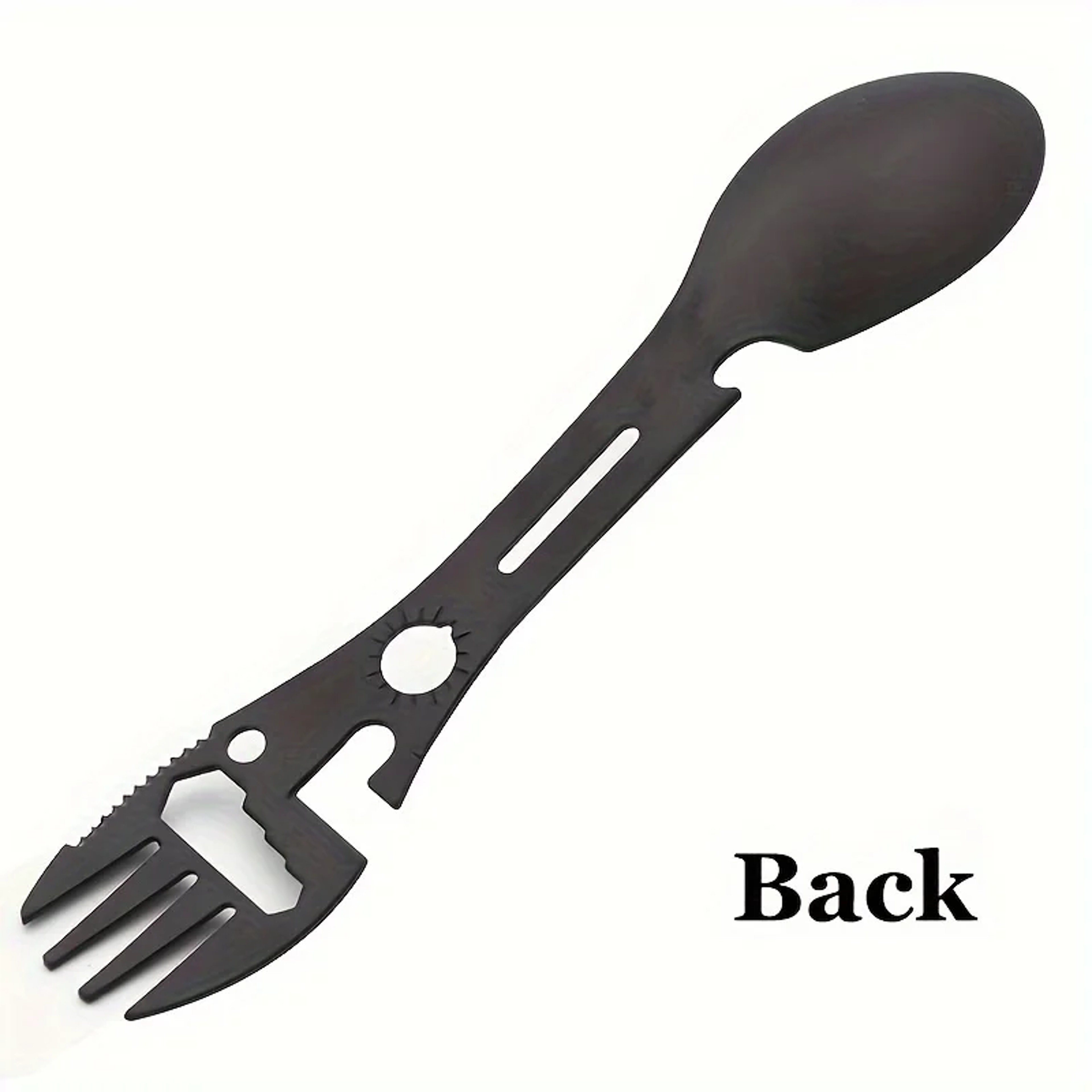 Outdoor Camping Survival Spork, Wrench Bottle Opener Spoon, Kitchen Multifunctional Tool, Multifunctional Whistle Knife – view 1