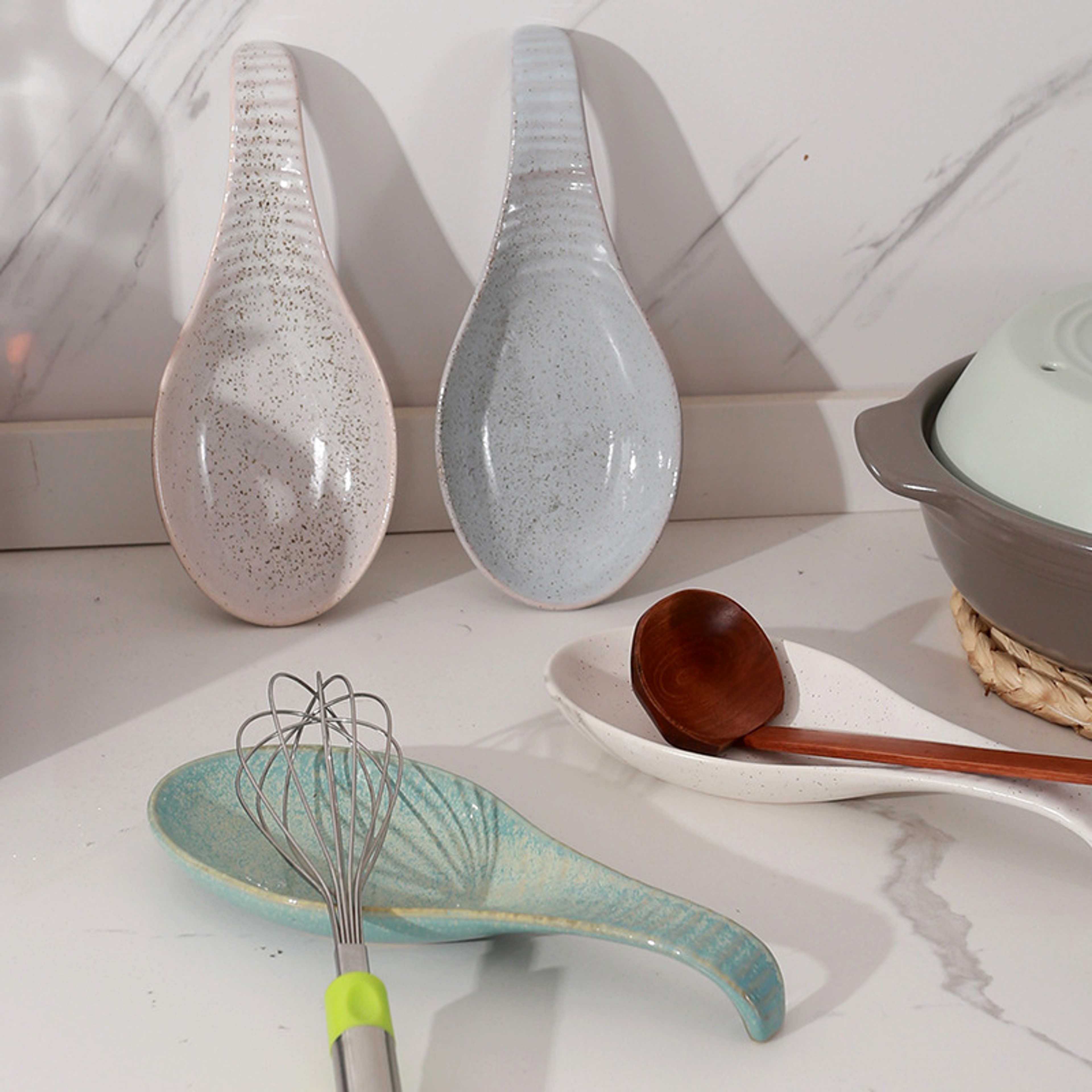 Ceramic Utensils Holder For Stove Top Porcelain Spoon Rest Kitchen Counter Organizer For Spatula La 0