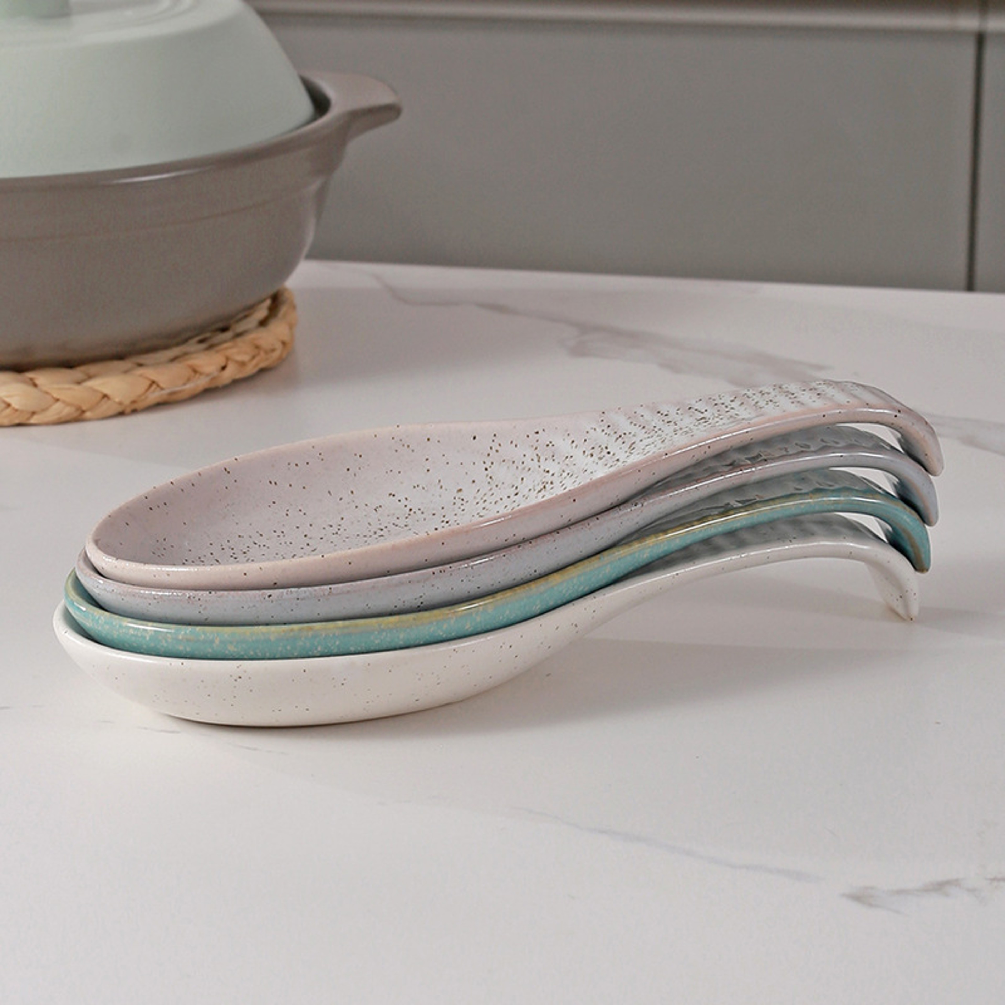Ceramic Utensils Holder For Stove Top Porcelain Spoon Rest Kitchen Counter Organizer For Spatula La 2