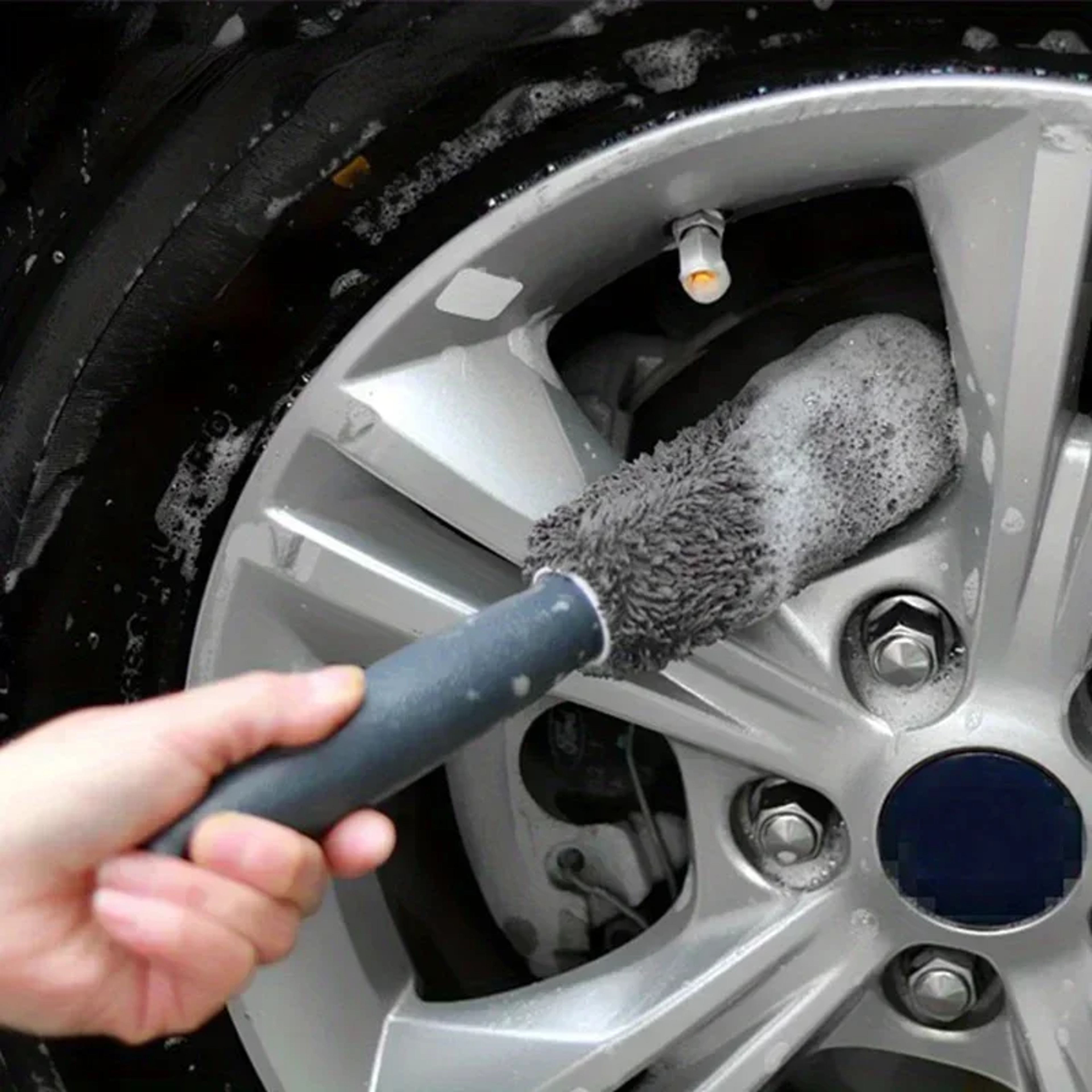 Car Wheel Cleaning Tools, Car Cleaning Tools Tire Rim Brush with Durable Plastic Handle – view 1