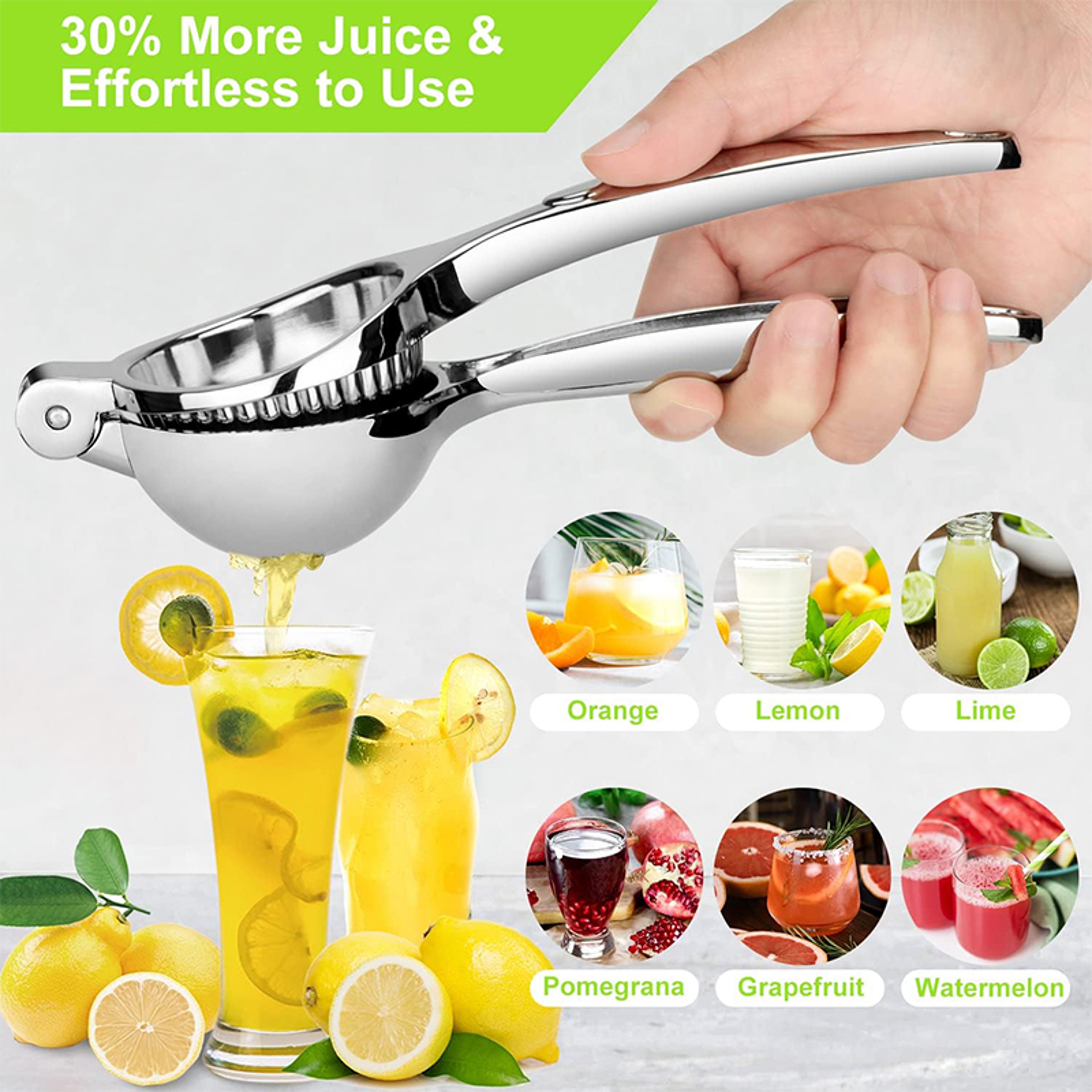 Premium Lemon Squeezer Zinc Alloy Manual Press Juicer Lime Squeezer For Citrus And Orange Fruits 3