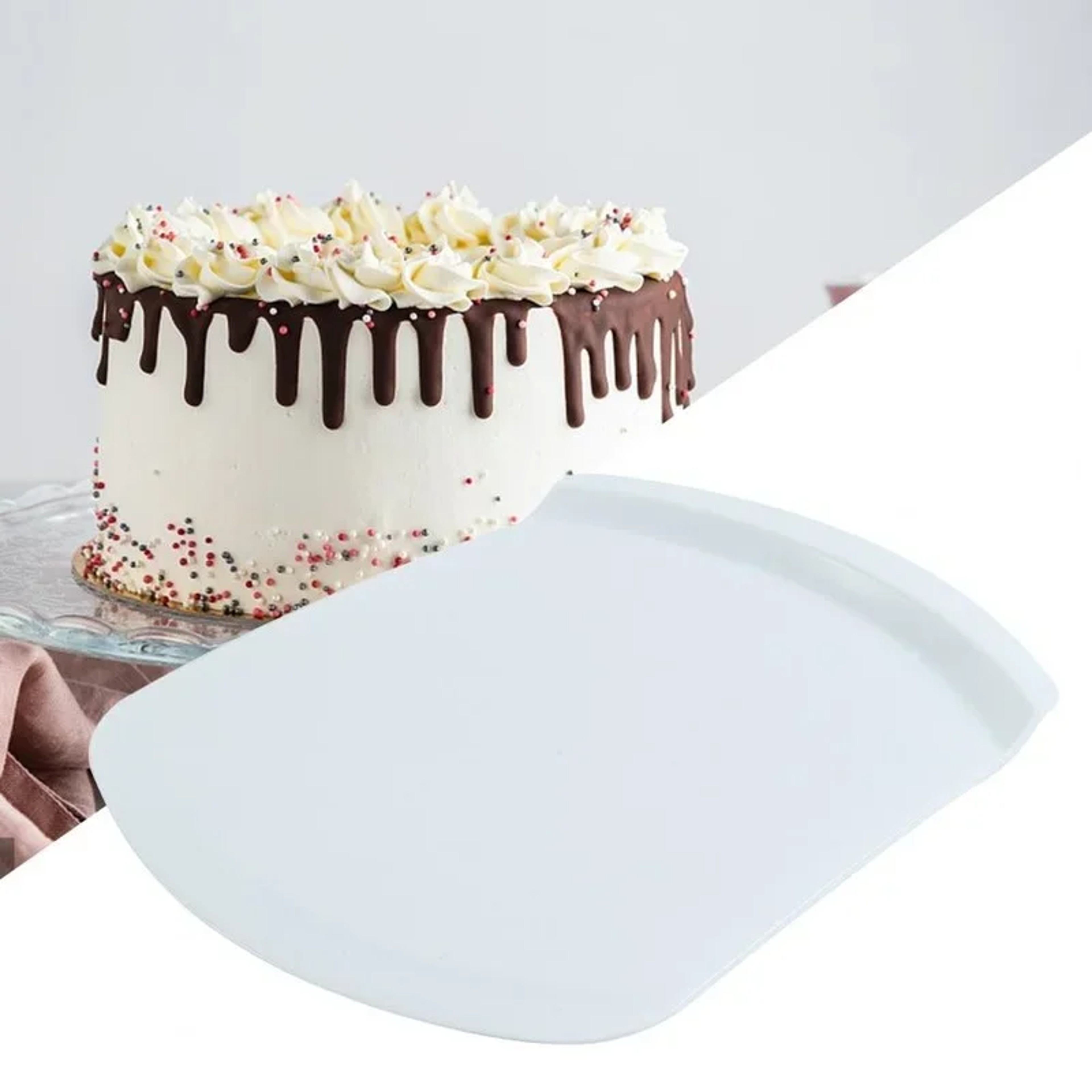 Plastic Cake Lifter Spatula Large Pizza Lifter Square Round Cake Mover Pastry Accessories 0