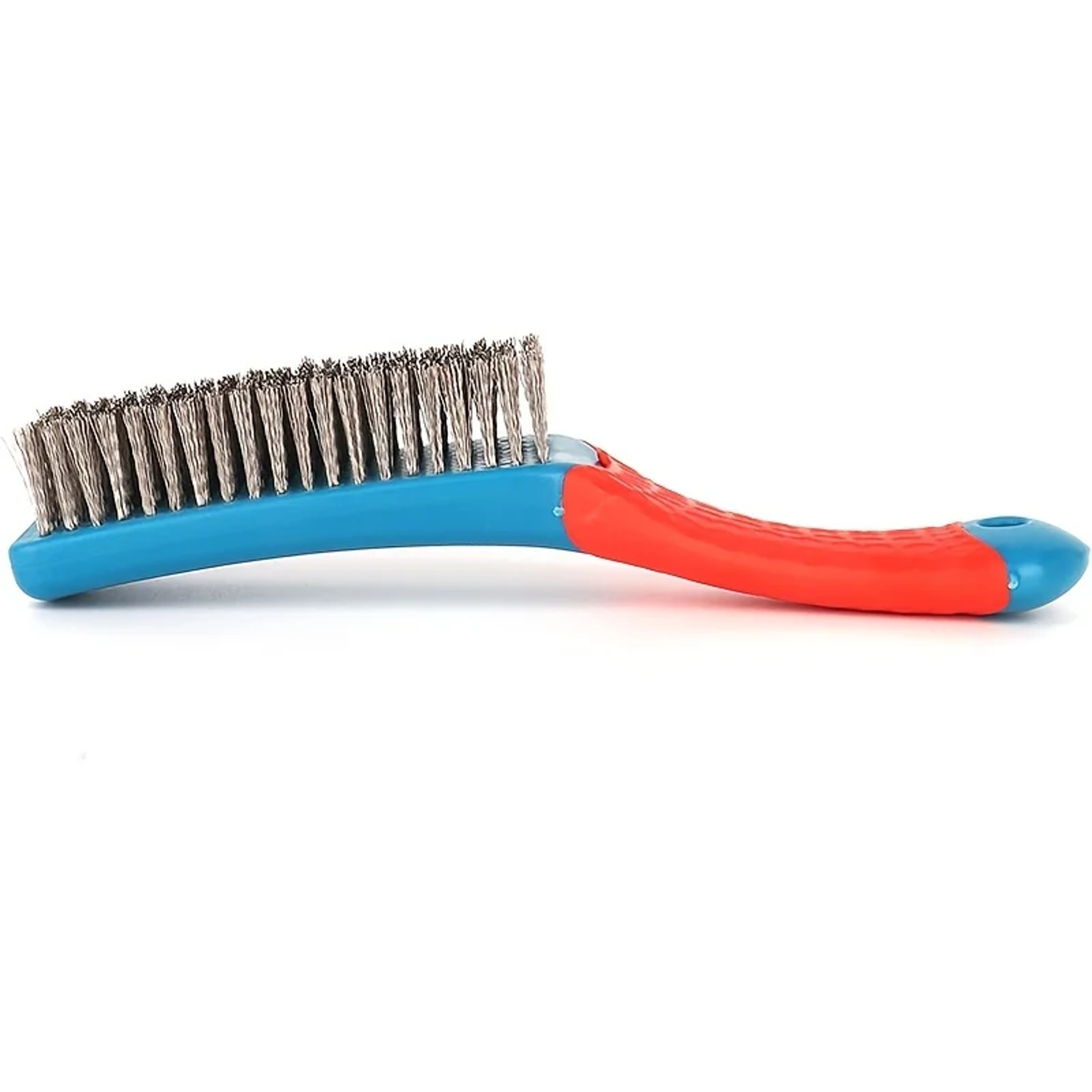 Heavy Duty Stainless Steel Wire Brush with Comfortable Plastic Handle for Removing Rust, Welding Slag, Dirt, and Paint – view 3
