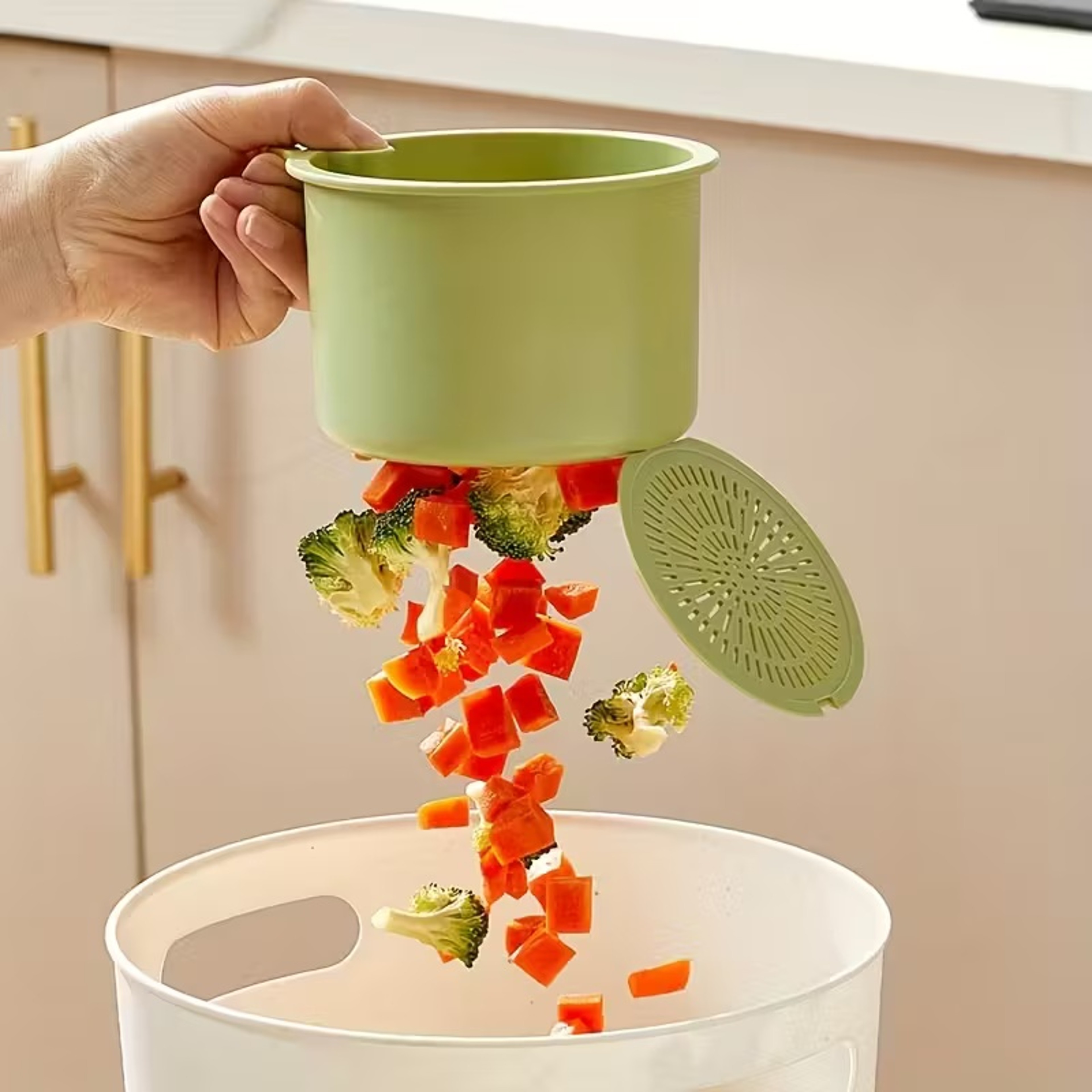 Multi-Functional Press-Type Drain Basket, Food Strainer  Sink Organizer for Easy Use – view 4