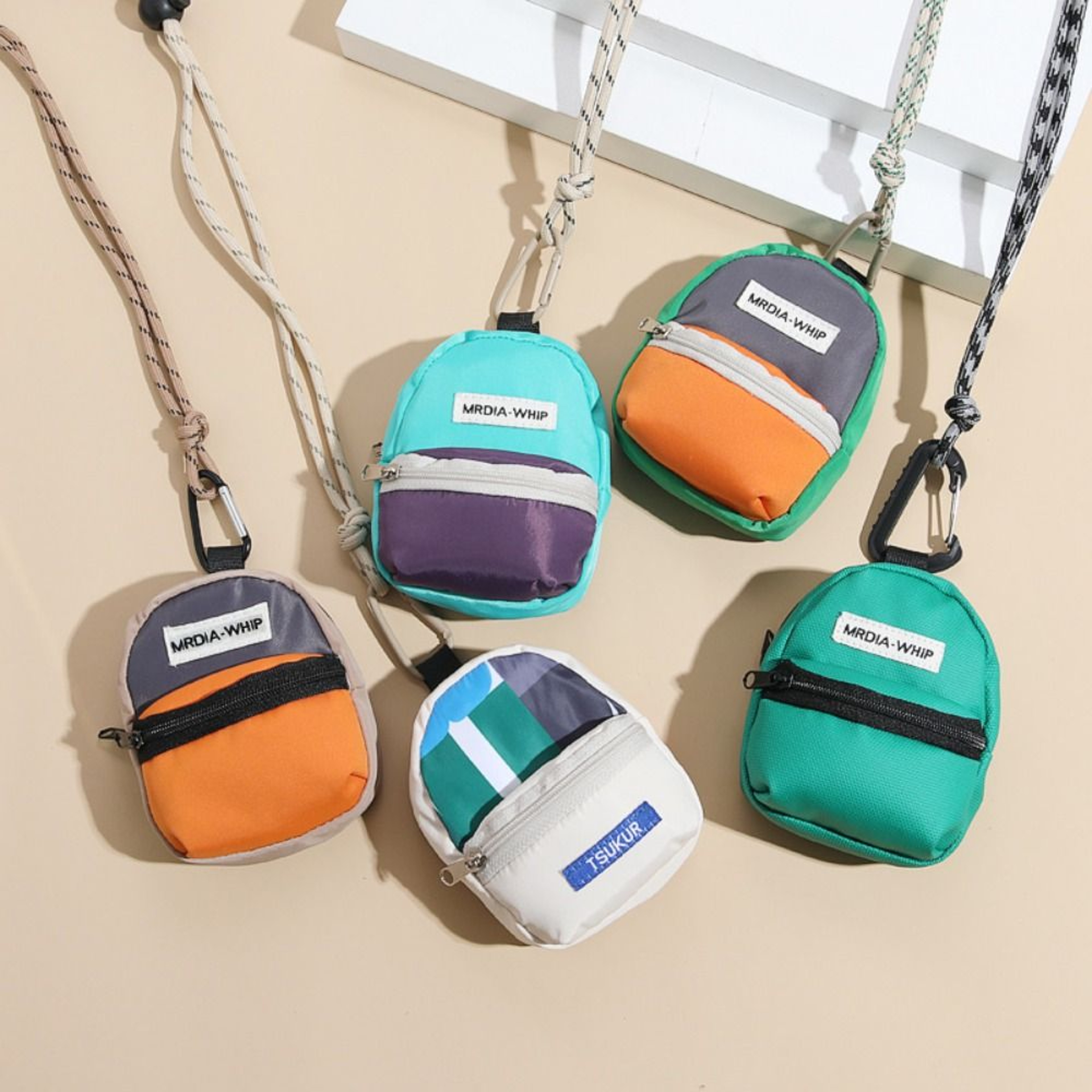 Neck Hanging Coin Purse, Mini Wallet, Polyester Earphone Storage Bag, Anti-theft Small Key Bag – view 1