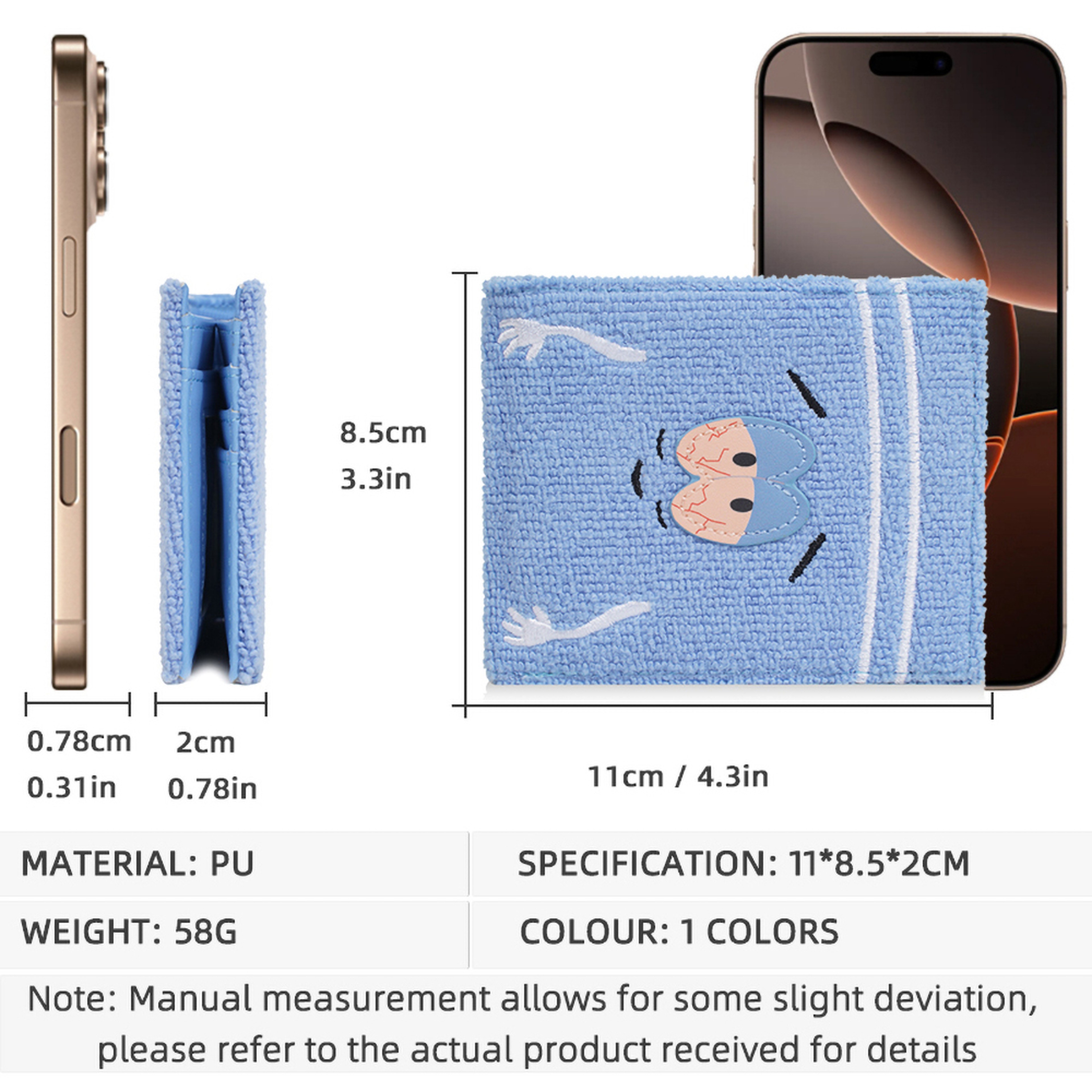 Plush Cartoon Wallet for Women, Soft Fuzzy PU Leather Coin Purse with Zip Closure, Cute Casual Gift for Girls – view 5