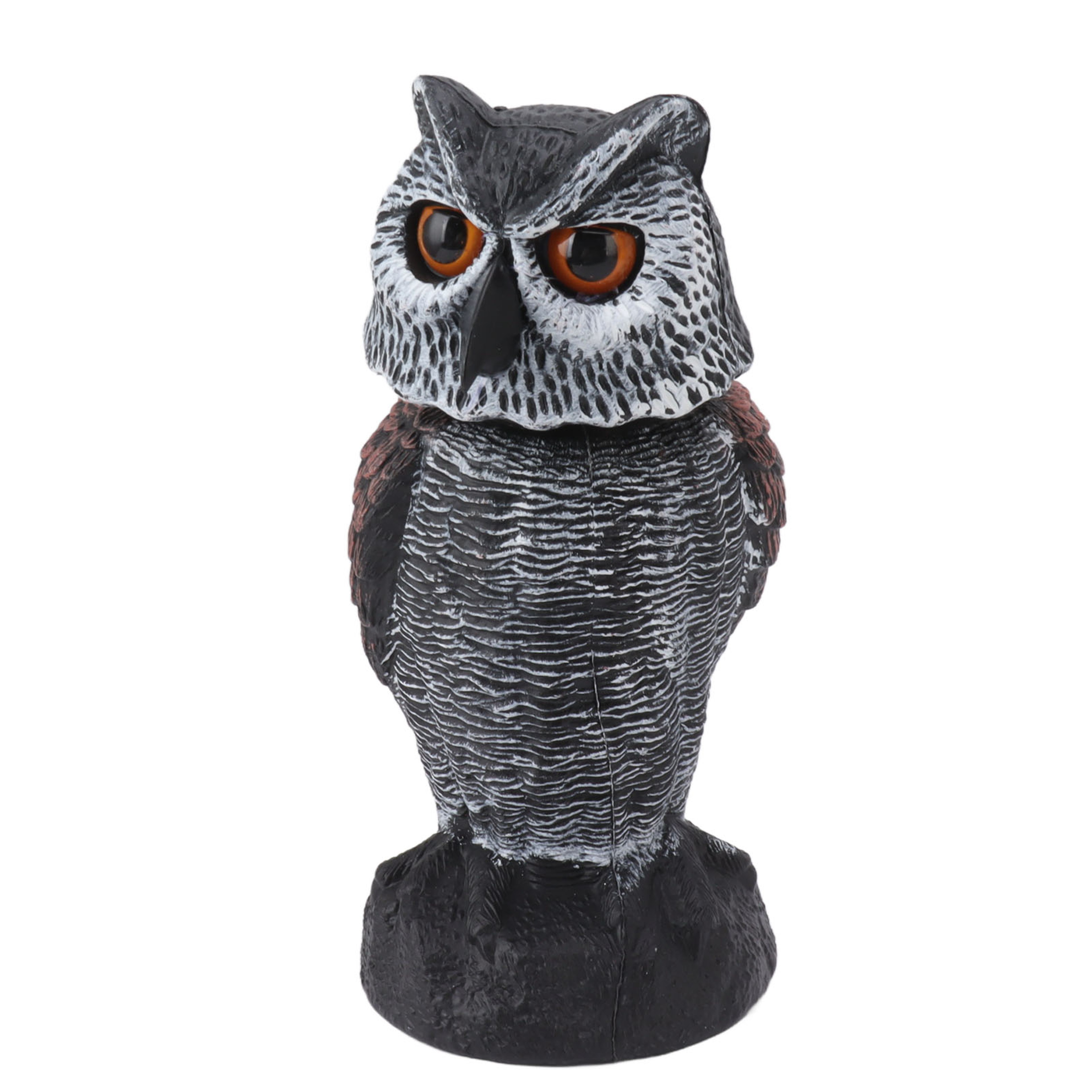Owl Decoy to Scare Birds, Plastic Shake Head Owl Decoy, Fake Owl Garden Decoration to Scare Birds Away – view 2